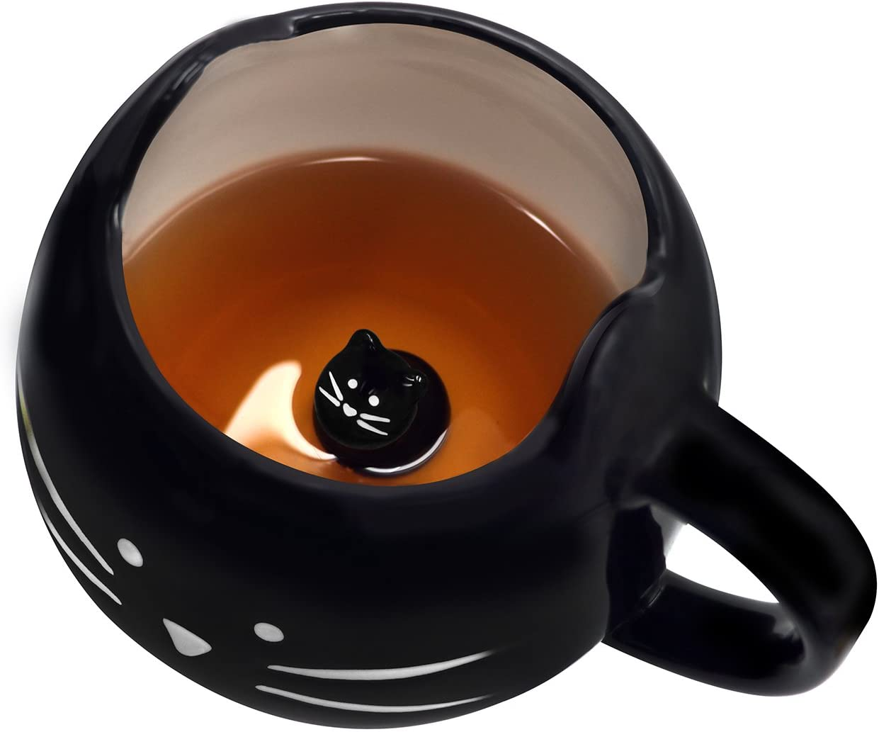 Koolkatkoo Cute Ceramic Cat Coffee Mug 12 Oz Cat Lovers Kitty Tea Mugs Gifts for Women Girls Black