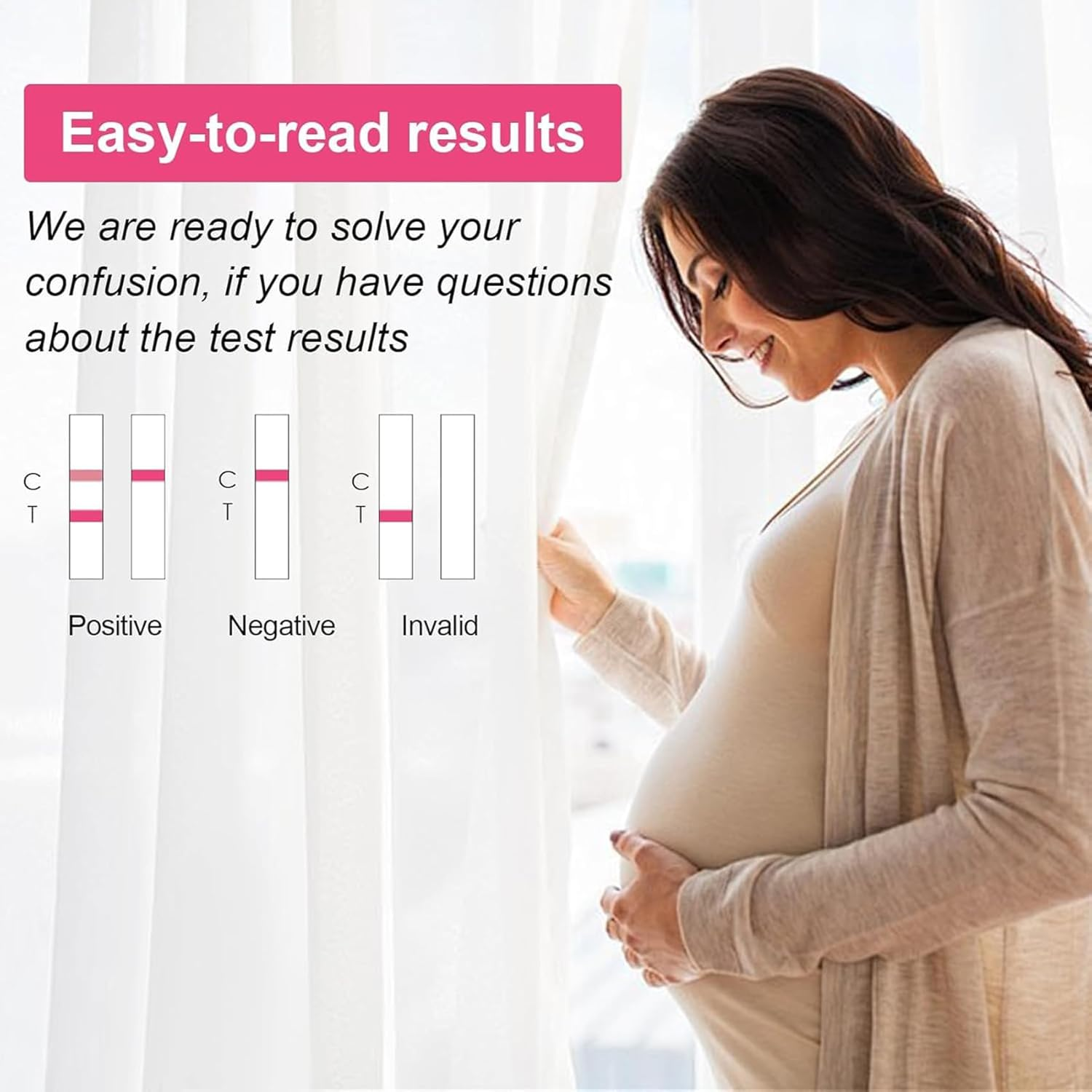 Ovulation Test Strips, 50 LH Ovulation Predictor Kit with 50 Collection Cups, over 99% Accurately Track Ovulation Test image number 1