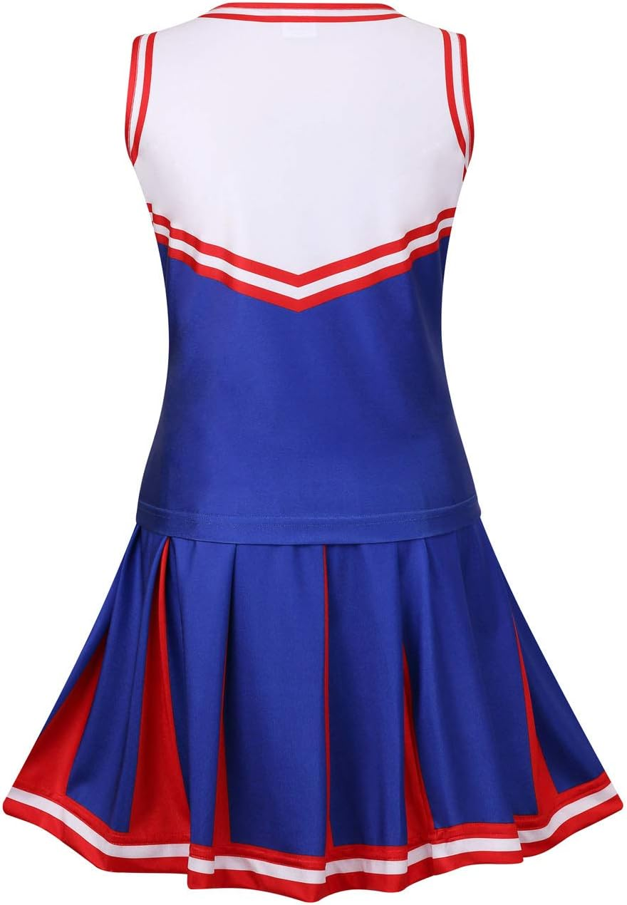 GRAJTCIN Women'S Cheerleader Costume Musical Uniform Halloween Party Fancy Outfit image number 6