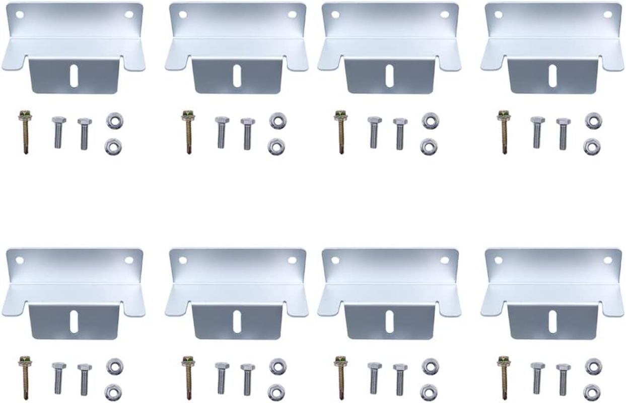 2 Sets of ZONADA Solar Panel Z Type Fixing Mounting Brackets Kit with Mounting Accessories Aluminum Alloy for Motorhome Caravans Yacht Sheds Home Roof Installaions