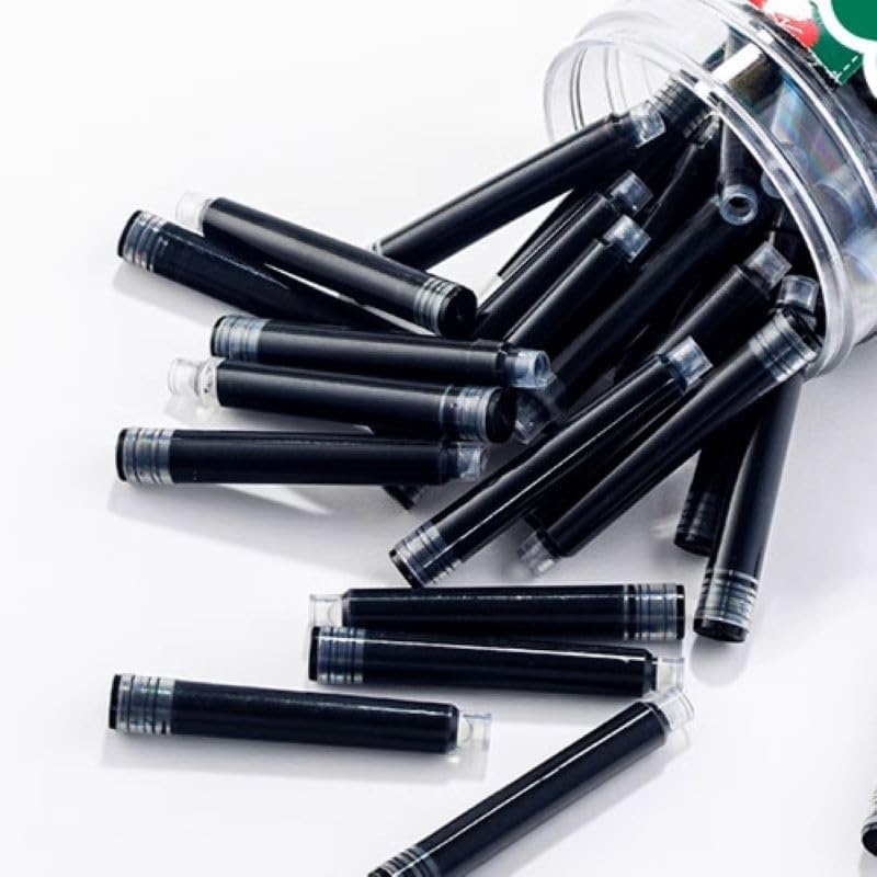 10Pc Black Ink Cartridges Value Pack for Fountain Pens, Fits 616, 605C, 605B image number 1