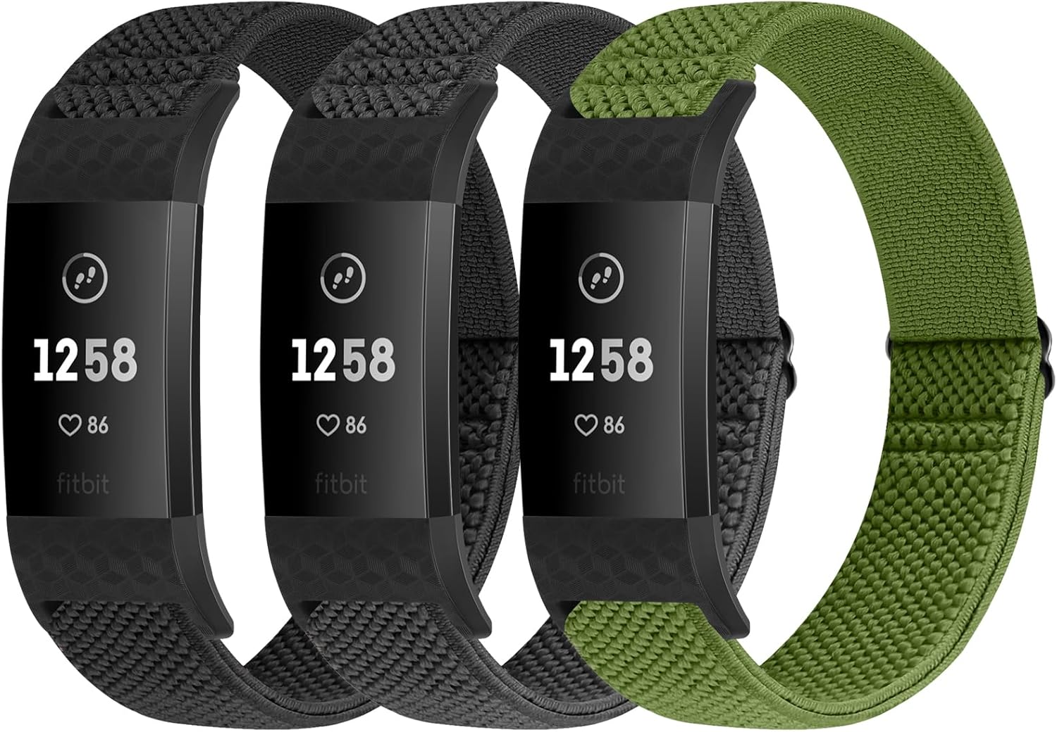 Compatible with Fitbit Charge 2 Bands for Women Men, Classic & Special Edition Adjustable Stretchy Nylon Replacement Strap Wristbands for Fitbit Charge 2 image number 4