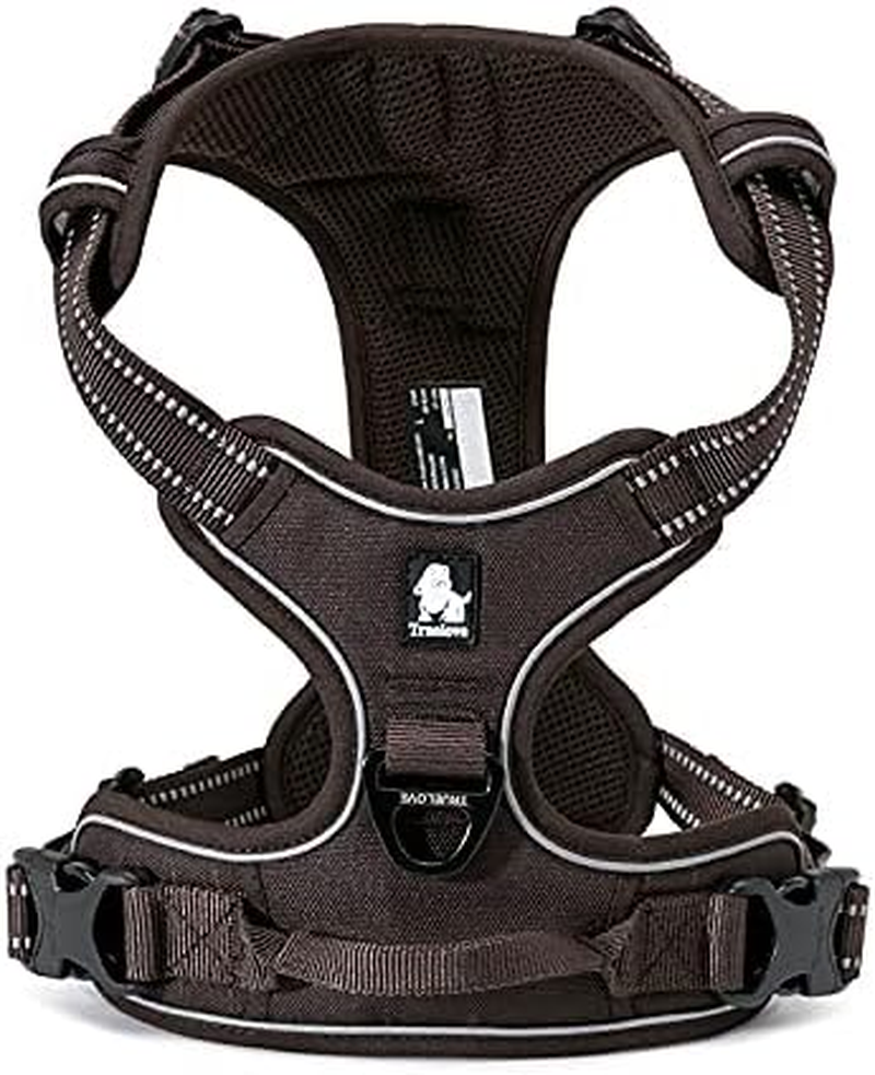 WINHYEPET Truelove Dog Harness No-Pull Reflective Adjustable Pet Harness with 2 Lead Clips, Easy Control Handle for Small, Medium and Large Dogs, TLH5651