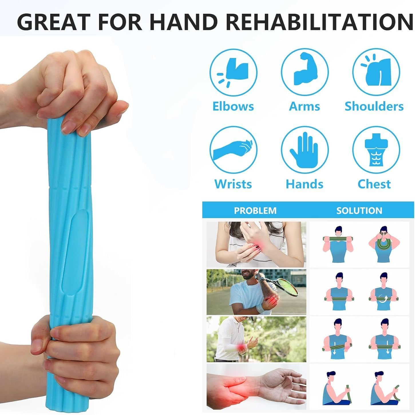 Flex Therapy Bar,Tennis Elbow Therapy Bar,Relieve Tendonitis Pain & Improve Grip Strength,Resistance Bar for Golfers Elbow, Tendonitis, Wrist, Forearms Pain Relief image number 1