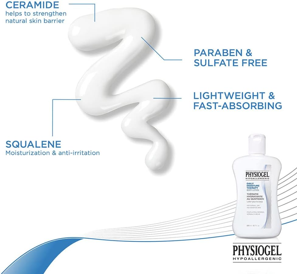 PHYSIOGEL Calming Relief A.I. Body Lotion 200 Ml - Regenerating Body Lotion for Sensitive & Irritated Skin - Gentle Body Lotion to Relieve Itching image number 6