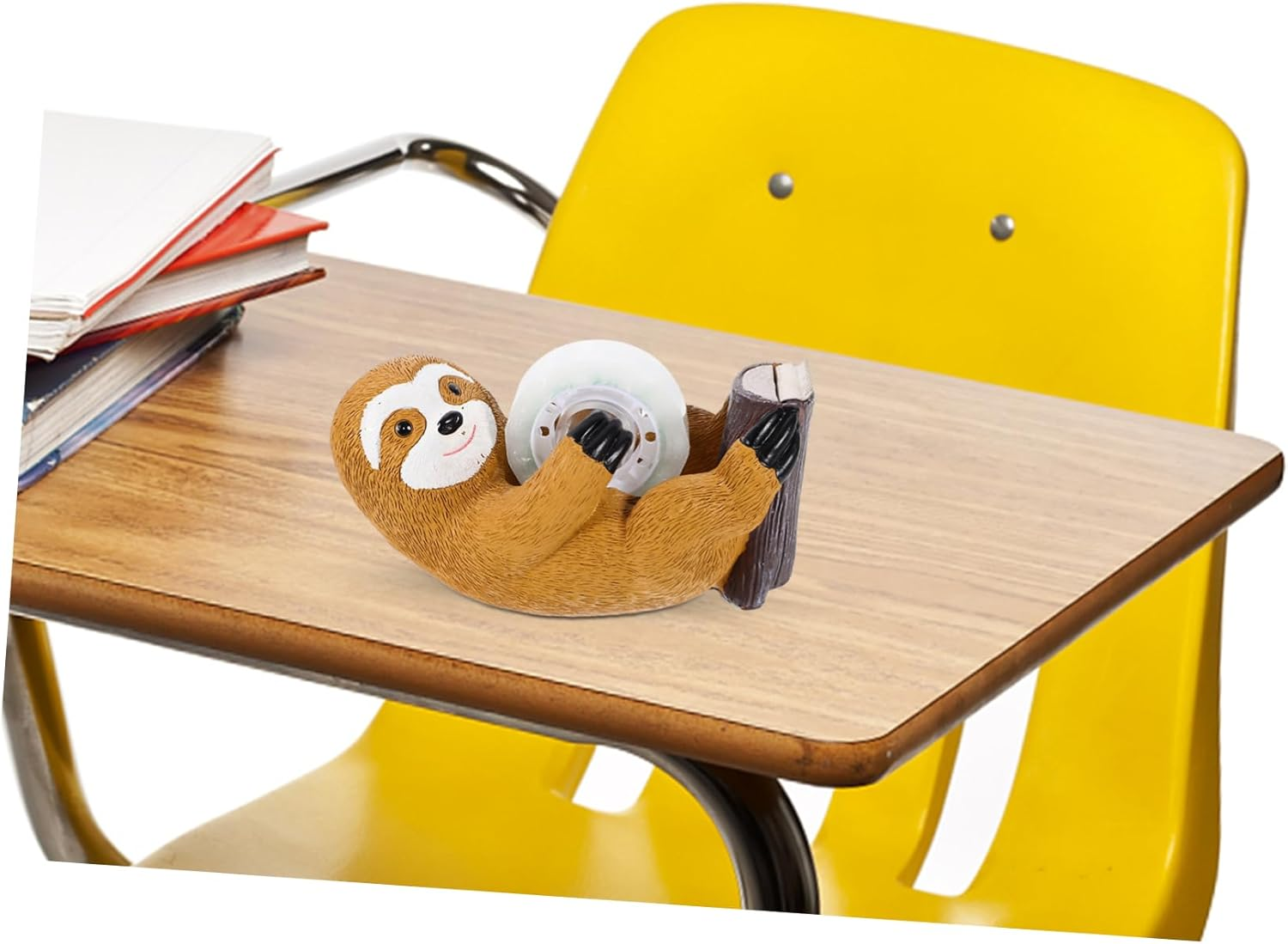 DIYEAH Cute Sloth Tape Dispenser Creative Resin Tape Holder for Desk Convenient and Compact Design Office Accessory for Fun Environment