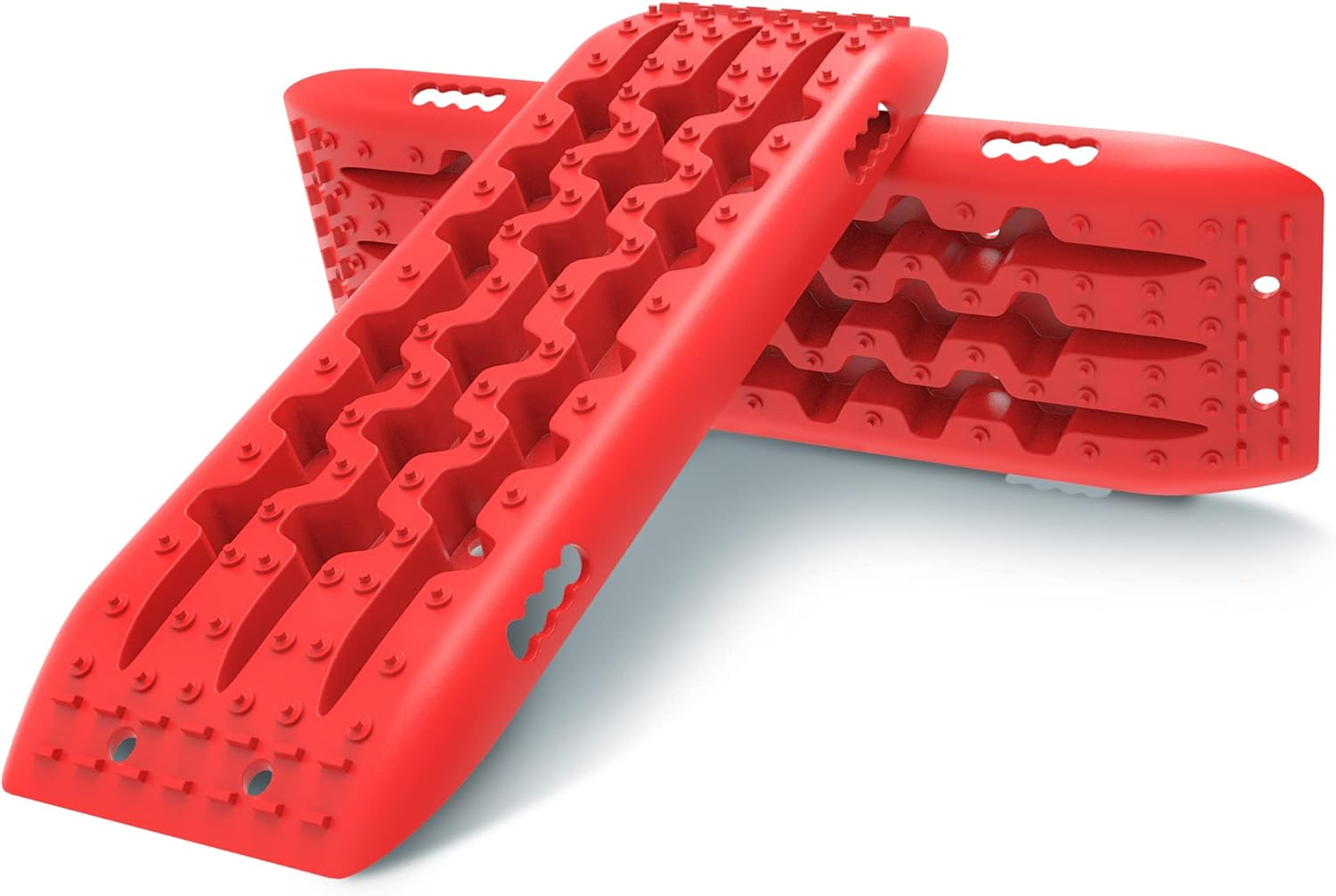 X-BULL Recovery Tracks 4X4 Recovery Boards Offroad 4Wd Tracks 22046LBS/10000KG Stand for Automotive Accessories Tires and Wheels in the Sand Mud Snow(Gen 2.0 Red) image number 3