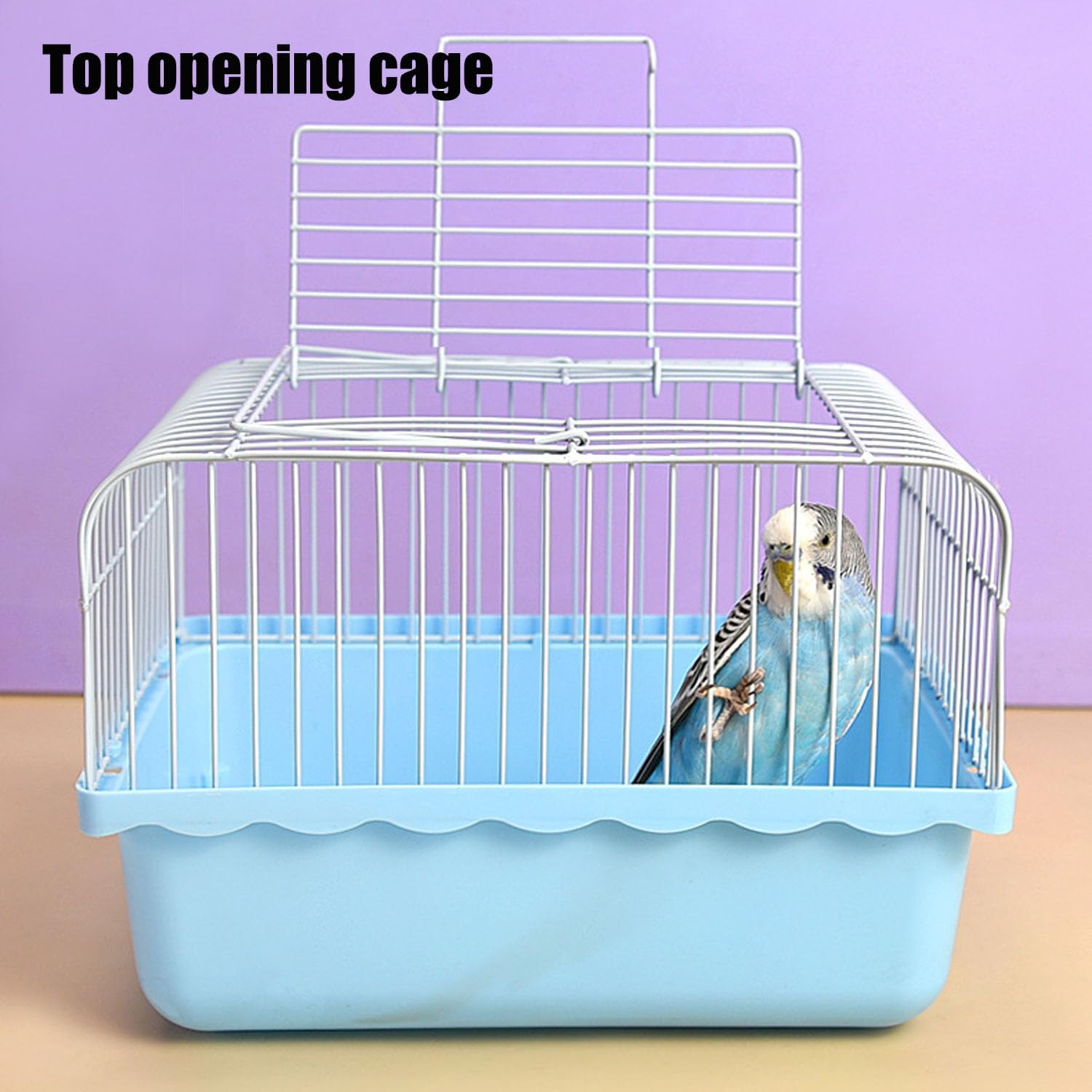Mtxorvix Adventure-Ready ABS Bird Travel Carrier - Leak-Proof Portable Cage Feeder for Parakeets, Lovebirds & Finches, Compact Collapsible Design with Quick-Clean Tray & Perch Guards (S) image number 2
