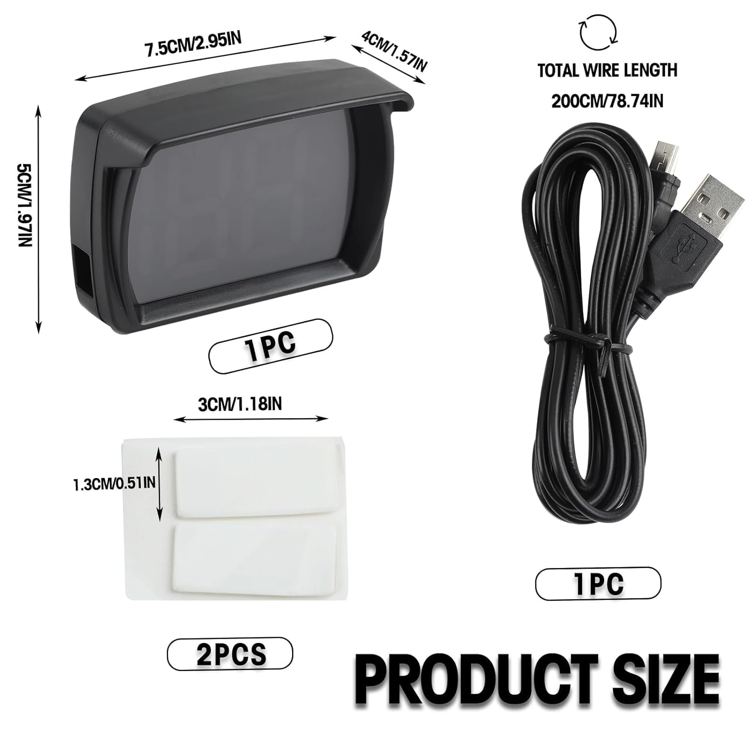 GUGUMO GPS Car HUD Digital Speedometer, MPH Speed Meter with LED Large Font Head up Display, Plug Play for Car Truck Motor SUV Golf Cart All Vehicles image number 1