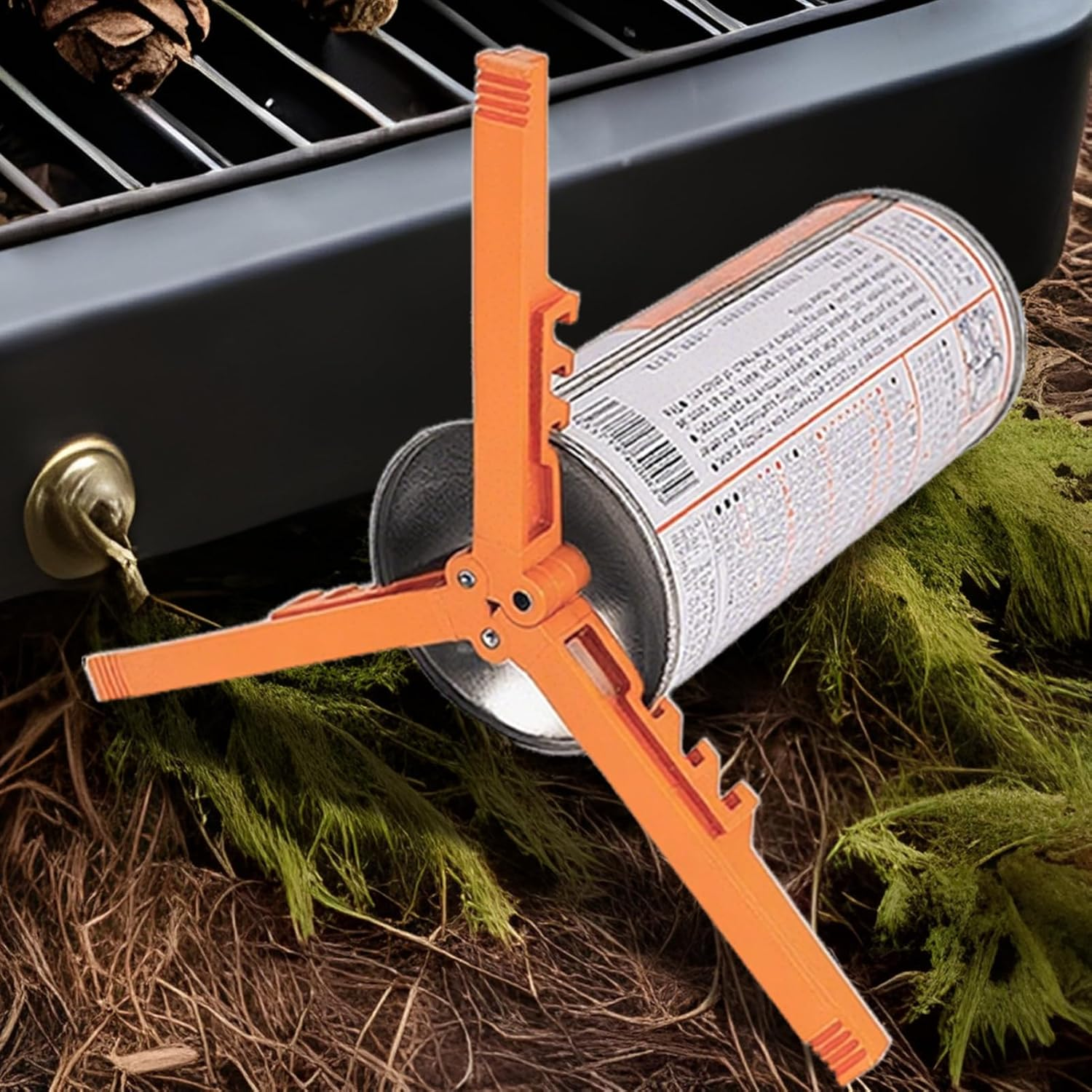 Canister Stand | Triangle Folding Can Stove Bottle Shelf | Portable Base Bracket Tripod for Camping Outdoor Picnic Cooking Mountaineering Hiking image number 2
