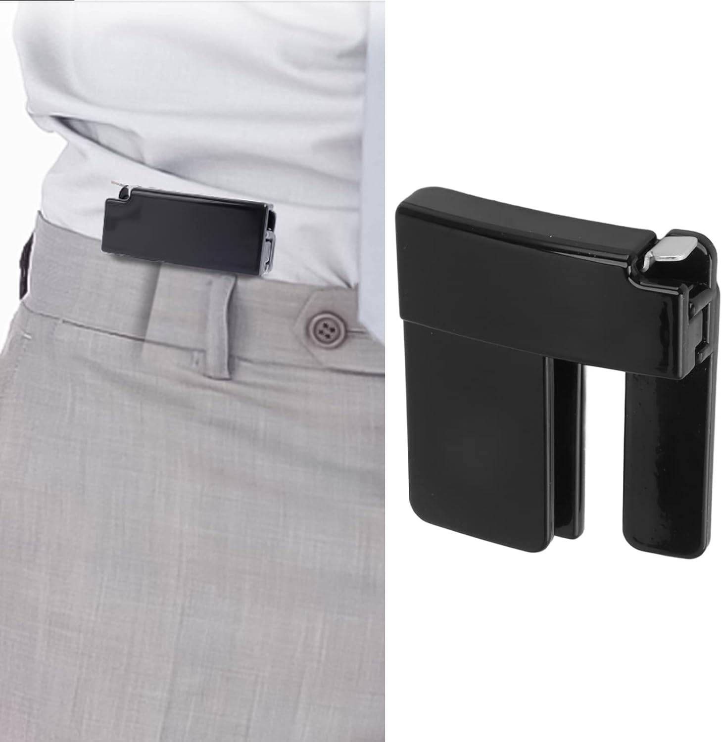Pants Adjustment Buckles,Elastic Waist Clip,Belt Substitution with Unique Card Slot Design for Pants or Skirts, Made of Sturdy ABS Material, Detachable Structure, Tight Fit image number 5