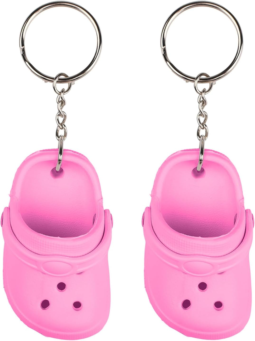 2 Pieces Mini Croc Shoe Keychain Novelty Keychain Shoe Pendant Key Ring Decorative Keychain for Gift Decor Party Favor