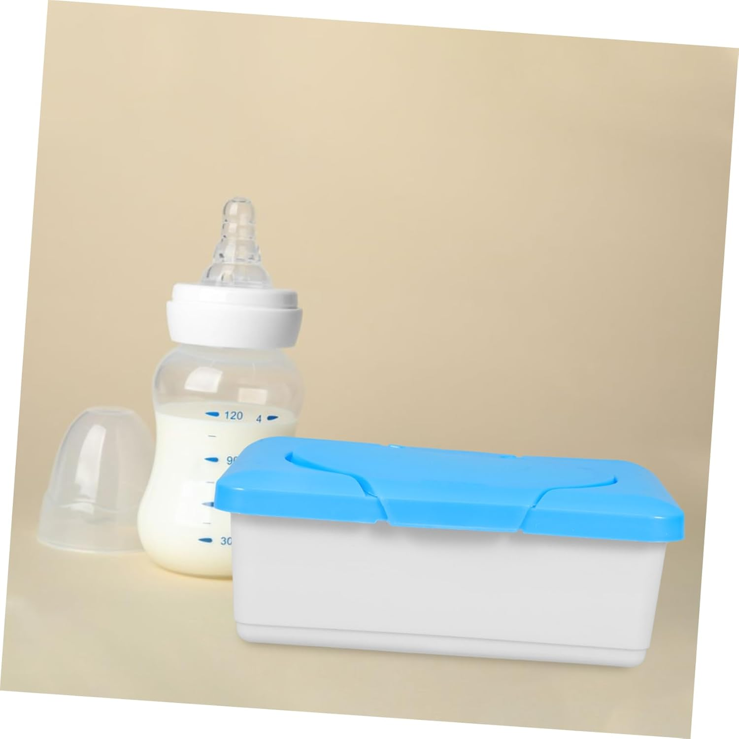 Amosfun 2Pcs Portable Refillable Wipes Box Dustproof Lid Cleansing Towel Holder Travel Nursery Organizer Plastic Dispenser for Face Towels image number 5