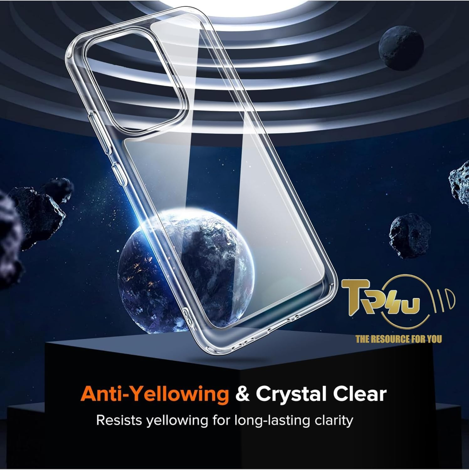 TR4U the Resource for You 3 in 1 Clear Case with 2-Pack Screen Protector for Oppo Reno 13, [Anti-Yellowing][Shockpoof][Military Grade Protection][Non-Slip Slim Fit] Clear Case for Oppo 13 (2025) image number 5