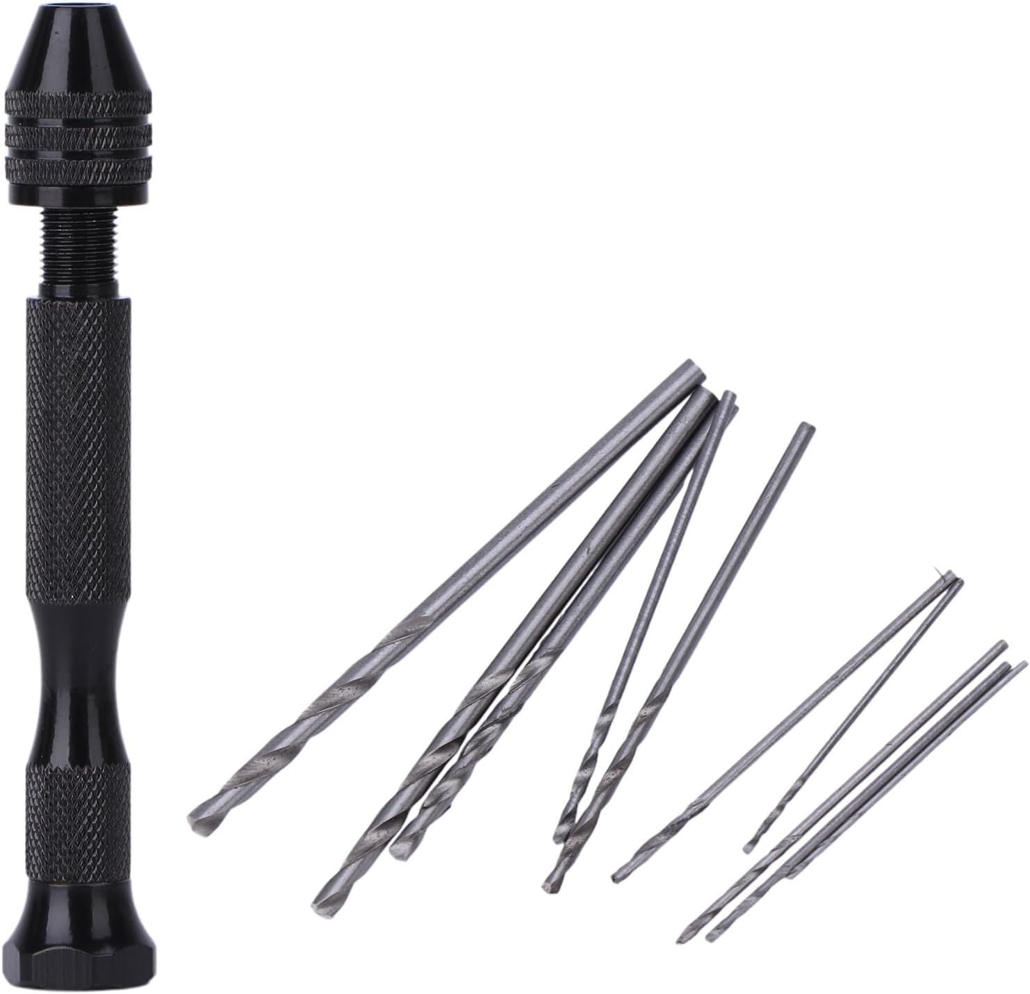 Hot Aluminum Hand Drill Keyless Chuck + 10Pcs Twist Drill Rotary Tool Spanner image number 3