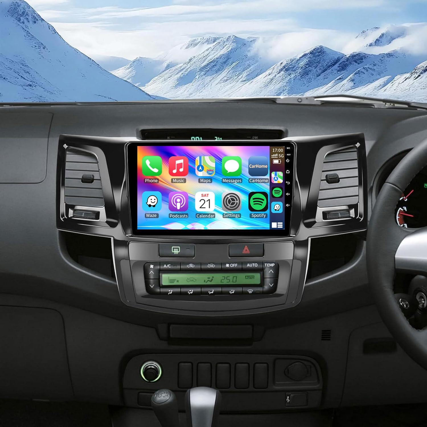 2G+64G Android 13 Car Radio Stereo GPS Navigation Apple Carplay Android Auto Head Unit Right Hand Drive 9Inch Touch Screen for Toyota Hilux 2005~2015(9 Inch for Toyota Hilux 2005-2015) image number 3