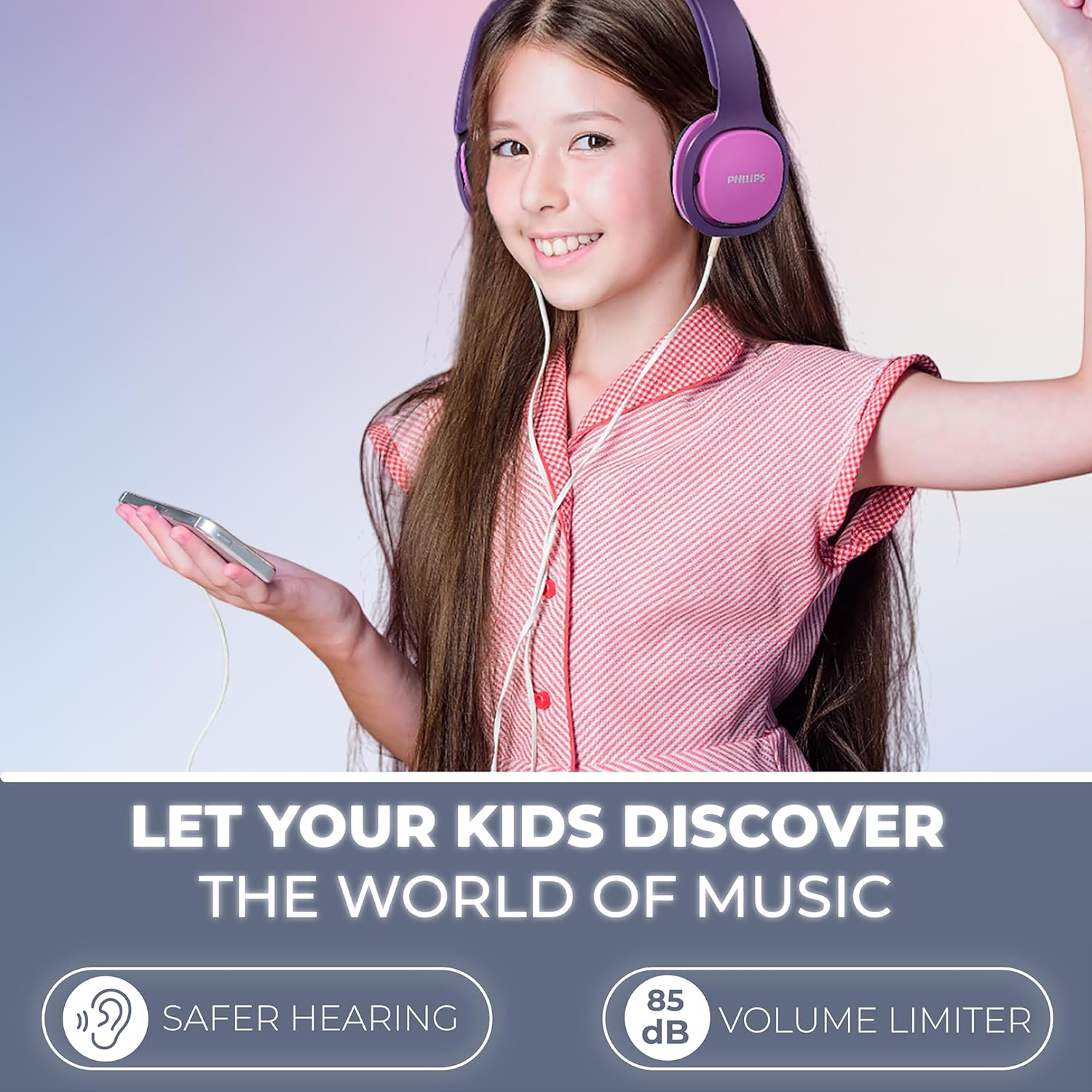 Philips SHK2000PK Kids Over-Ear Noise-Isolating Headphones, Maximum Volume Limited - Pink image number 6