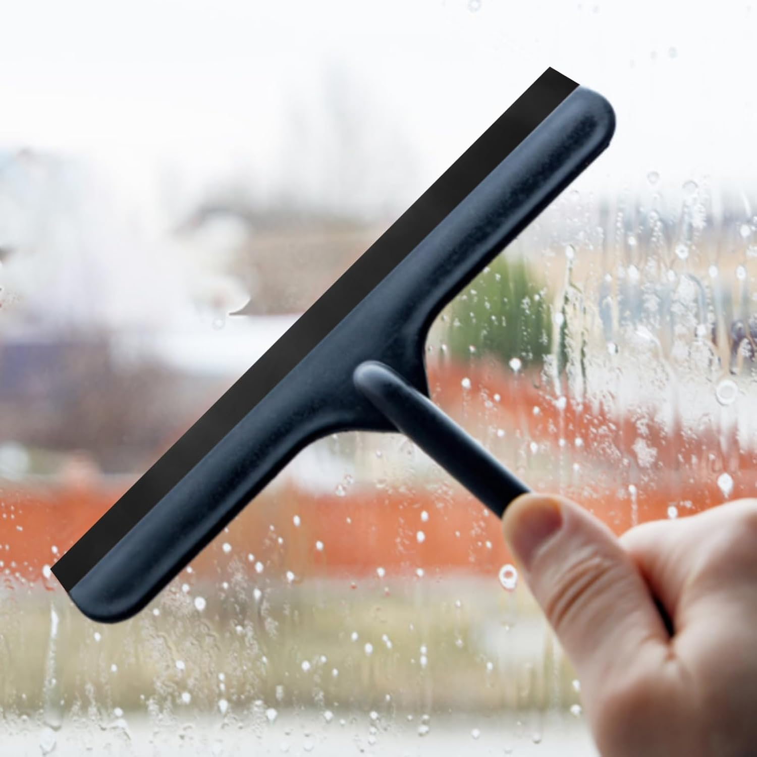 Angoily Squeegee Rubber Wiper Replacement Blades - Cut-To-Size Window Blade, Black Silicone Strip Scrubber for Glass Window Cleaning, Shower Doors - Refill image number 3