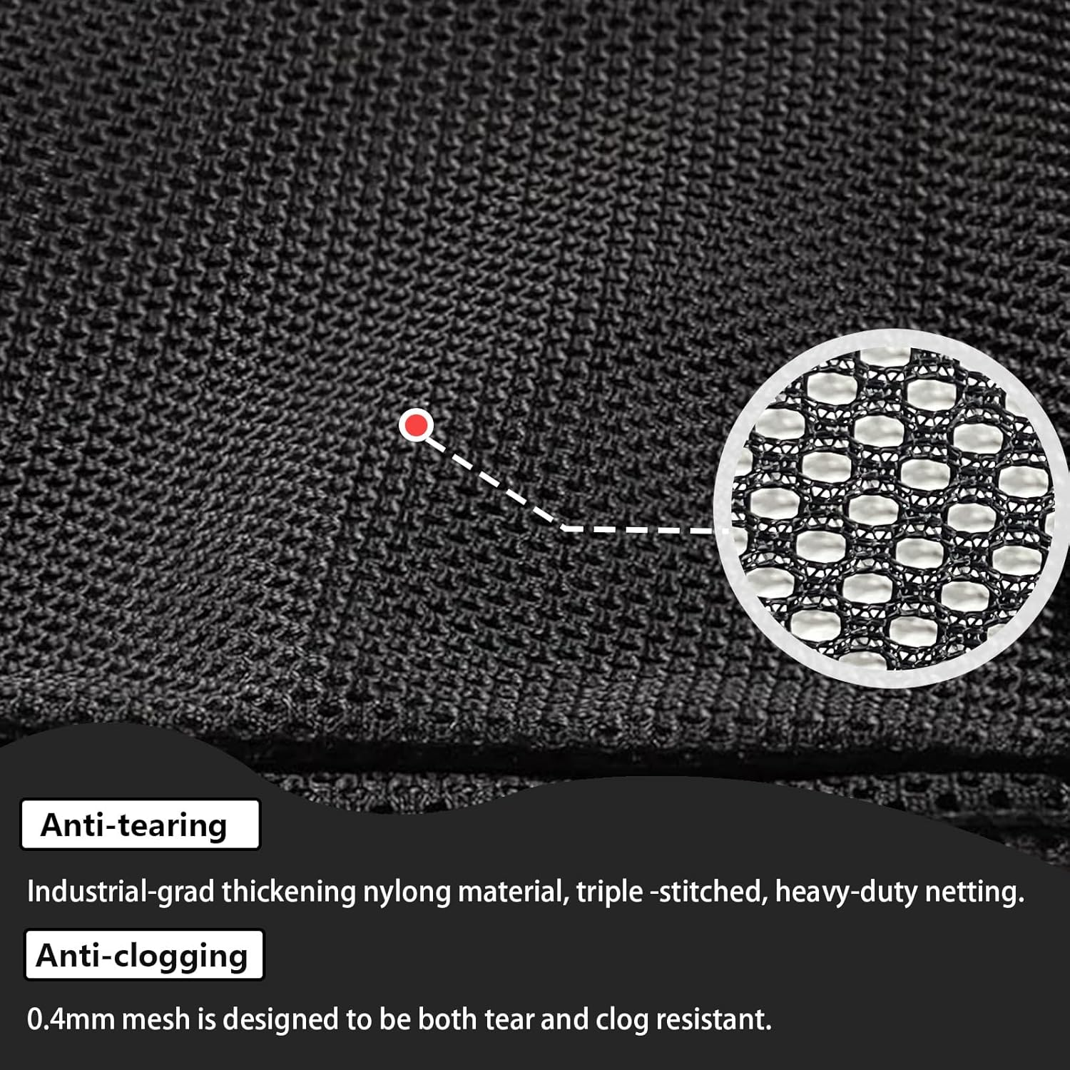 2 Pack Pump Barrier Bag, Black Filter Media Bag, Pump Mesh Bag for Outdoor Water Ponds Filters image number 4