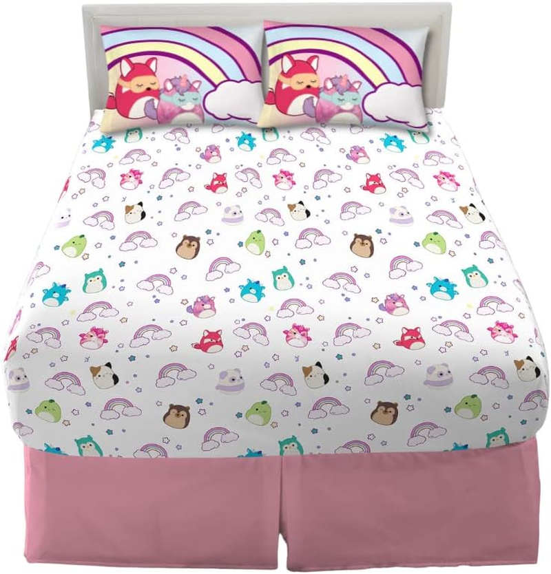 Franco Jazwares Squishmallows Bedding Super Soft Microfiber Sheet Set, Full, By image number 4