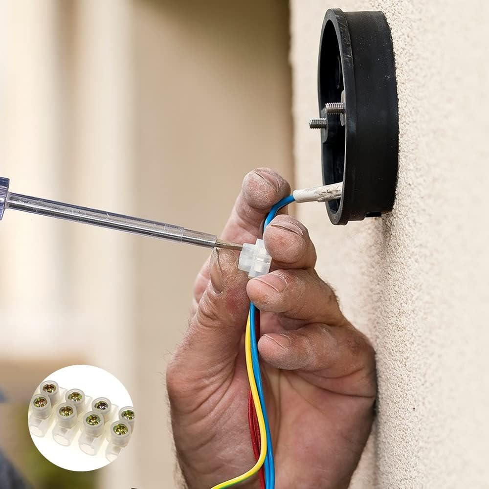 10 Pcs 12 Position Dual Row Terminal Strip, Electrical Barrier Wire Connector Block, Screw Terminal Barrier Block,Euro-Style Terminal Block Barrier Strip, Nylon Terminal Barrier Block (20A) image number 4