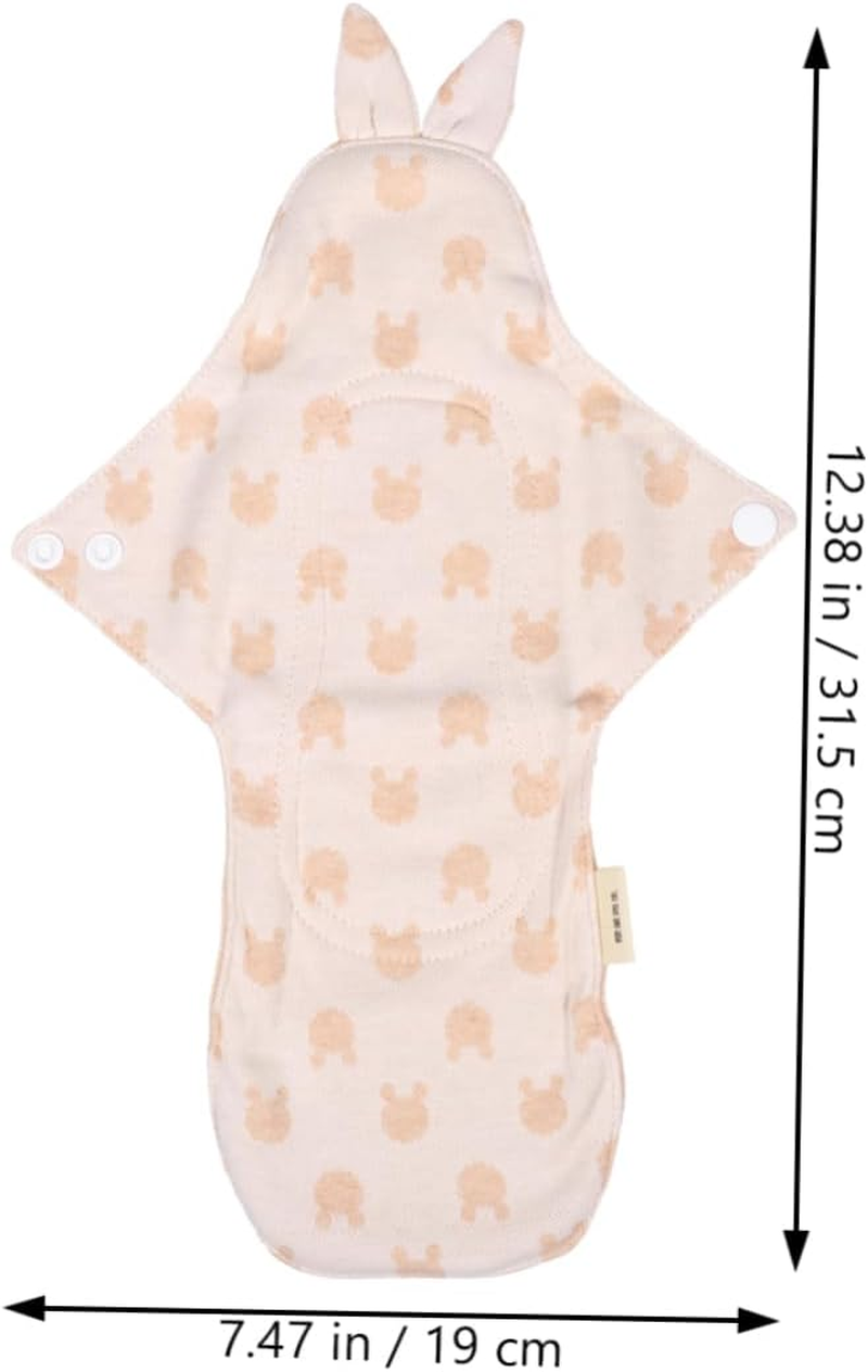 TOVINANNA 3Pcs Pads Washable Menstrual Pads Organic Cotton Sanitary Towels for Women Heavy Flow Random Style image number 4