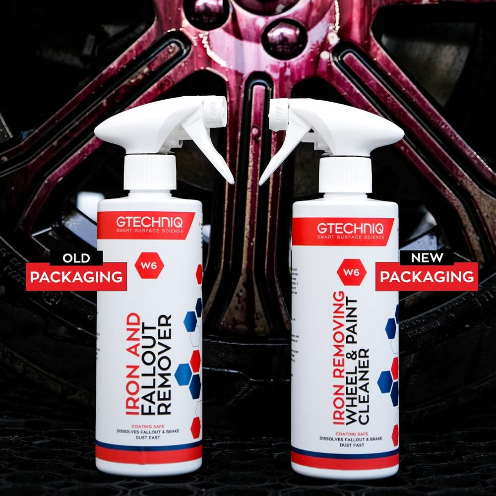 Gtechniq Iron Removing Wheel & Paint Cleaner, 500 Ml. Dissolves Fallout & Brake Dust Fast, Coating Safe. Helps Remove Damaging Contamination Found on Your Paintwork and Wheels.