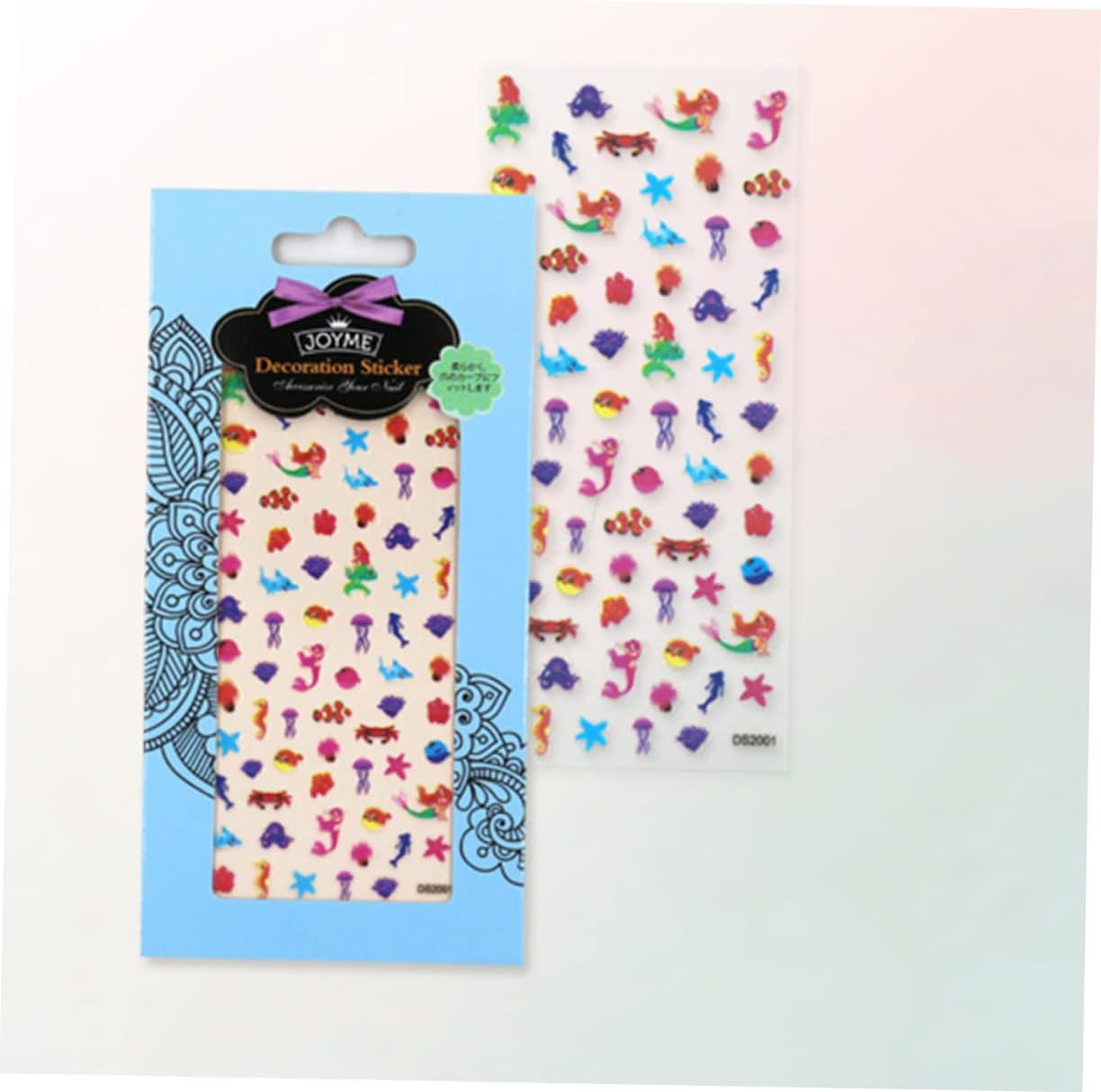 3Sheets Cartoon Sea Star Nail Art Stickers Boys and Girls Fingertip Stickers Self-Adhesive Nail Decals for Boys and Girls DIY image number 7