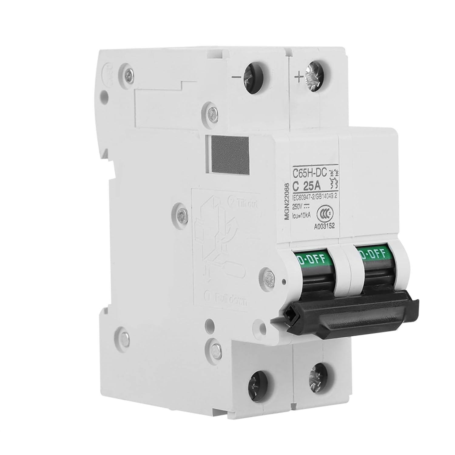 25A,40A DC Circuit Breaker, Fast Closing, Operation, White, Widely Used for Solar Panels Grid System, Wind, and Solar Hybrid System (25A) image number 2