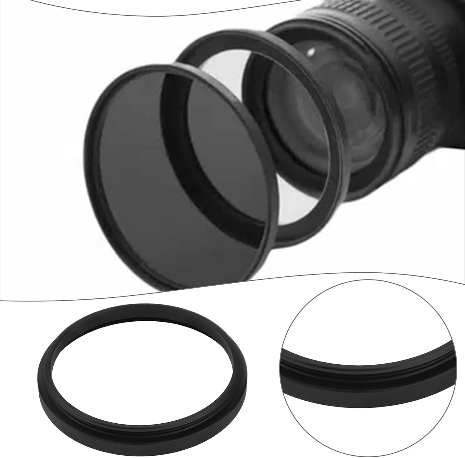 Ecsing 1PC 40Mm-40.5Mm Step up Filter Ring 40Mm Male to 40.5Mm Female Lens Adapter Easy Lens Conversion for Using Filters across Different Lens Sizes image number 4