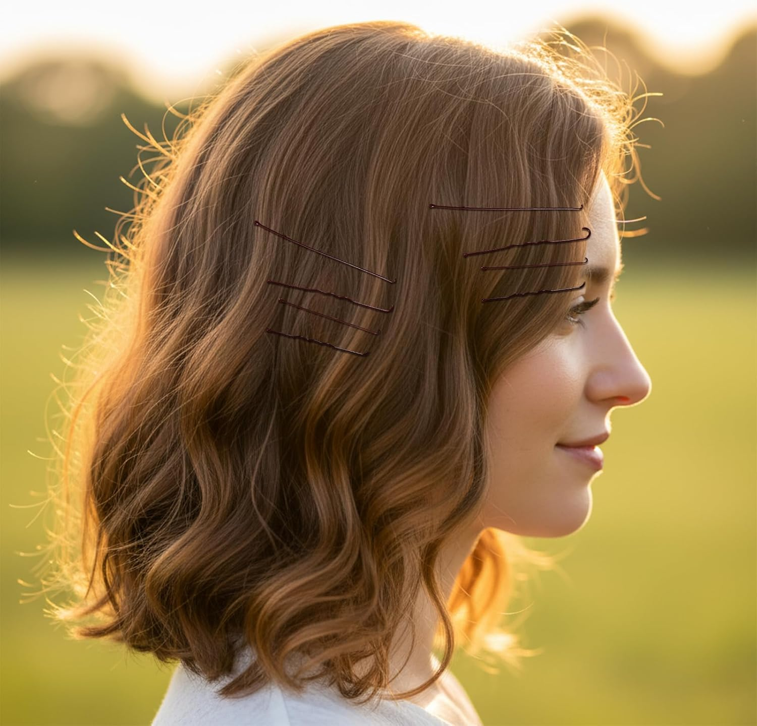 Bliceon Pack of 700 Small Bobby Pins Set, U-Shaped Hair Clips, Transparent Hair Elastic, Small Bobby Pins for Women and Girls with Storage Box (Brown) image number 4