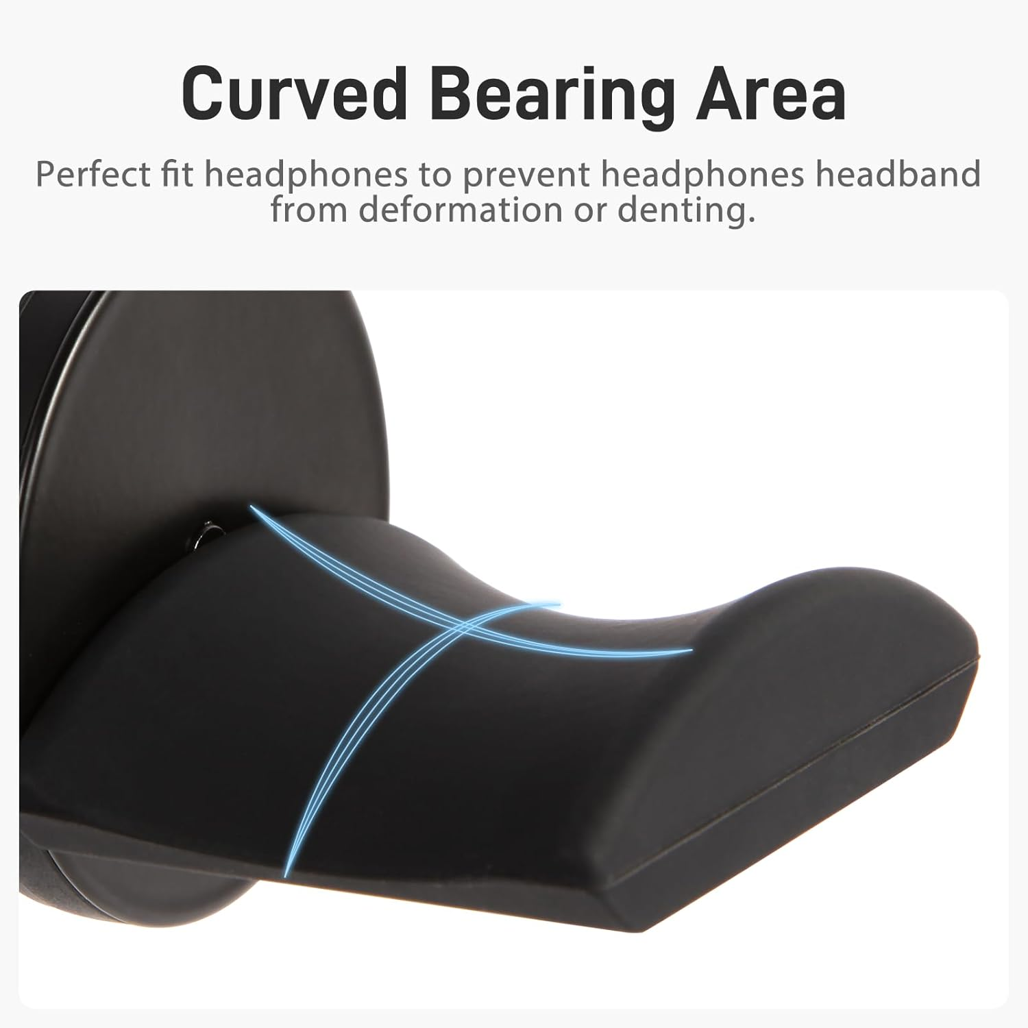 Dlilise Magnetic Headphone Holder, up to 30Lbs, Headset Hooks, Headphone Hanger for Desk & Table, Headphone Mount Stand with Rubber Pad, Compatible with All Computer/Gaming Headsets image number 4