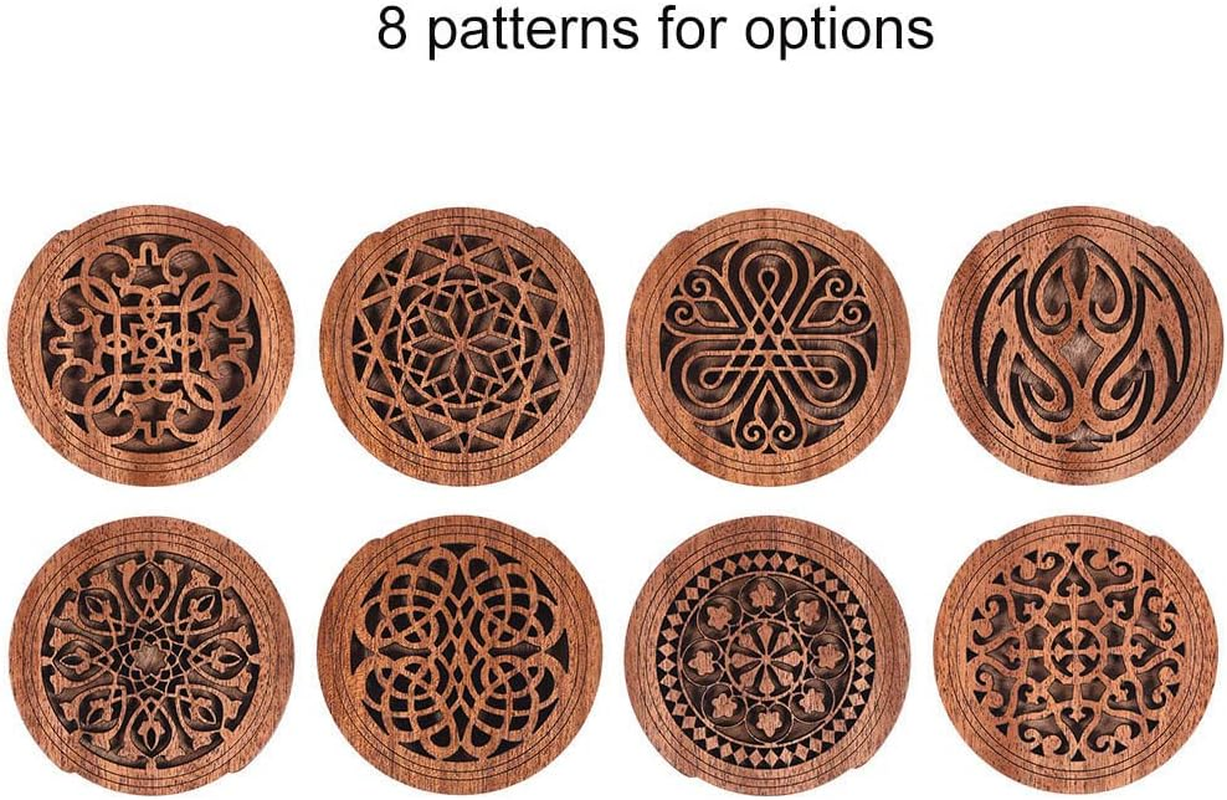 Guitar Wooden Soundhole Sound Hole Cover Block Feedback Buffer Mahogany Wood for EQ Acoustic Folk Guitars image number 4