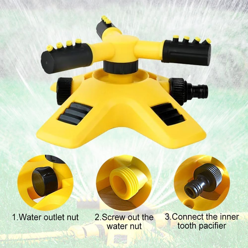 2025 Upgraded 360&deg; Adjustable Garden Sprinkler &ndash; Multi-Pattern Lawn & Yard Water Spray for Plant Irrigation, Kids Play, Pets Cooling | Durable Rotation with Customisable Range | UK Outdoor Use (1) image number 5
