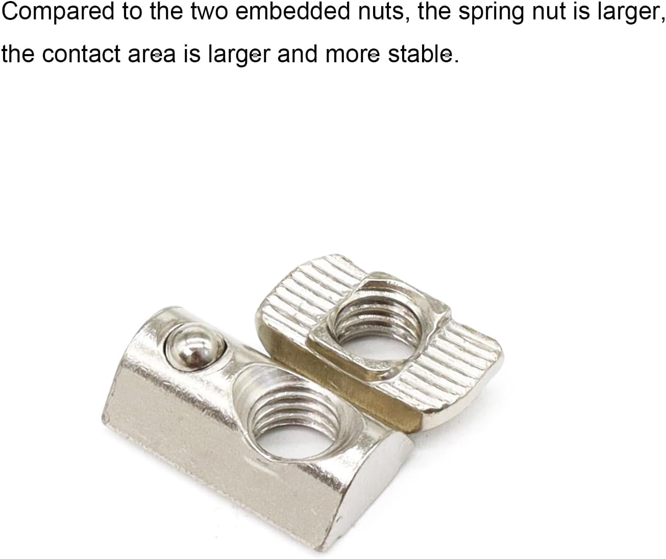 BLCCLOY 20 Sets 40 Series Aluminum Extrusion Profile T Slot Corner Bracket 4040 90 Degree Right Angle Connector with M8 Spring Bolts Nuts for 40/40 4080 Extruded Aluminum Hardware image number 2