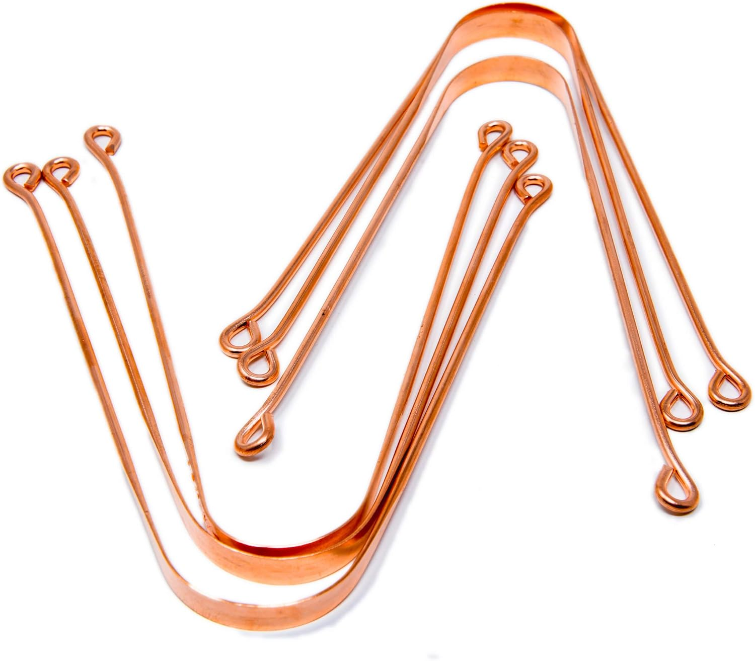 WC_100% Copper Tongue Cleaner Antibacterial Tongue Scraper for Optimal Oral Hygiene Flexible Handle with Comfortable Grip Pack of 6 image number 2