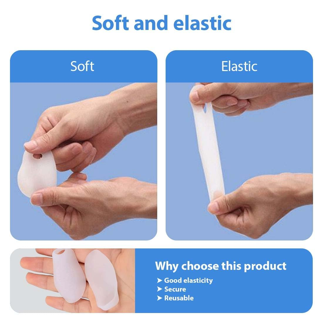 4 Pcs Bunion Corrector Bunion Protector for Relief Pinky Toe Pain Protects the Pinky Toe from Callus Blisters and Corns Unisex, Foot Care image number 5