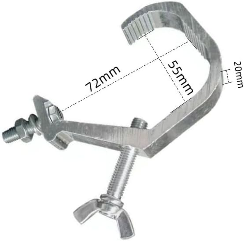 Naisfei 6 Pcs Stage Lighting Clamps, Stage Light Clamp Heavy Duty Prevent Slip Cast Aluminum Stage Lamp Hook Kit for Spotlight Moving Head Light,Dj Lighting Truss