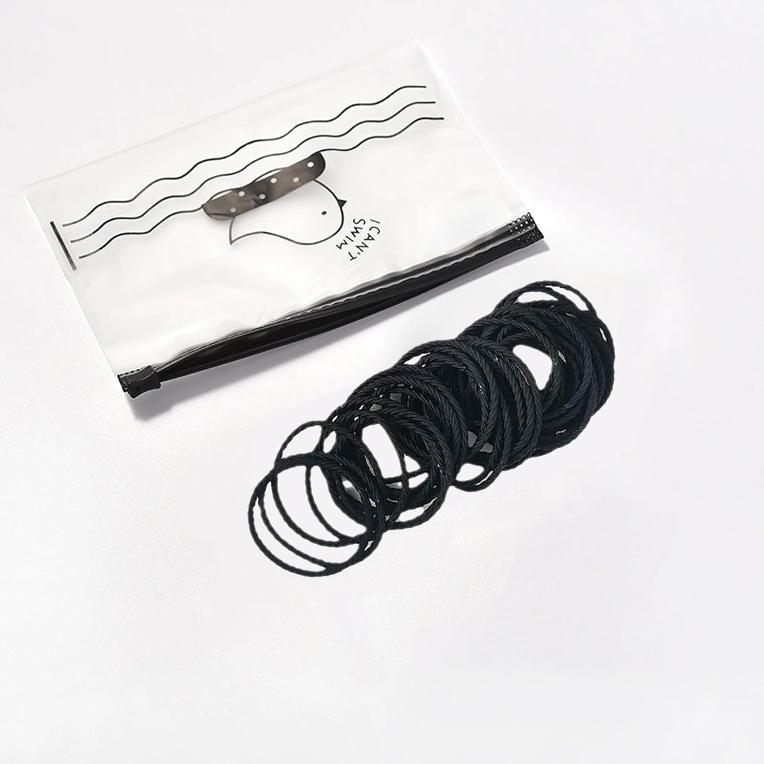 Liuchanghe Pack of 100 Girls Hair Bobbles Elastic Hair Bobbles Small Hair Bobbles Women with Thick Ponytail Hair Accessories (Black) image number 2