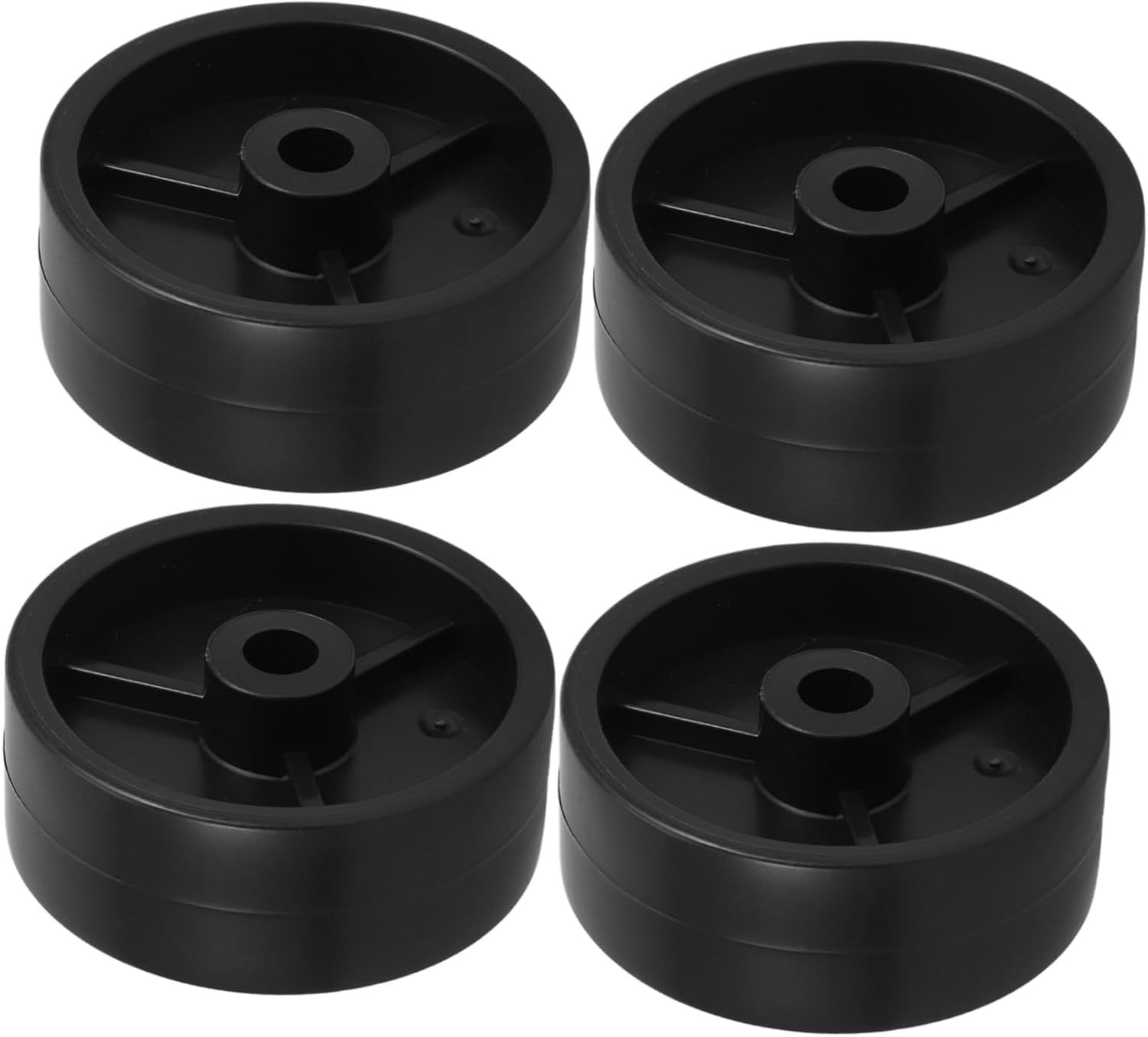 Generic 4Pcs Outdoor Caster Wheels Lawn Mower Easy Installation Patio Outdoor Umbrella Wheel Kit Mower Deck Wheels Grill Wheels Black Plastic image number 3