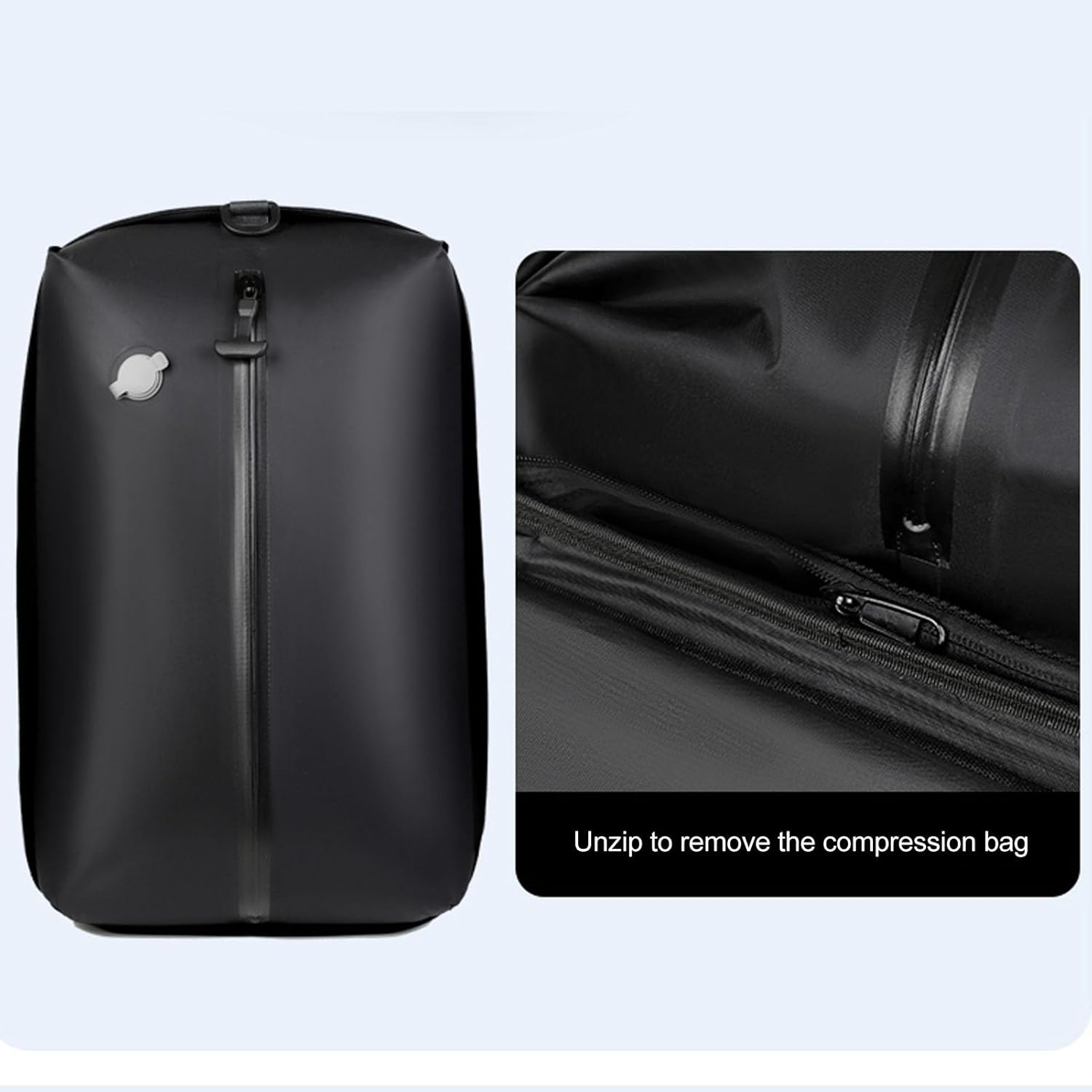 Travel Vacuum Backpack with Pump, Trolley Backpack with Wheels, Vacuum Compression Travel Backpack, 30L Large Capacity Rolling Trolley Shoulder Bag for Travel Business Trip image number 3