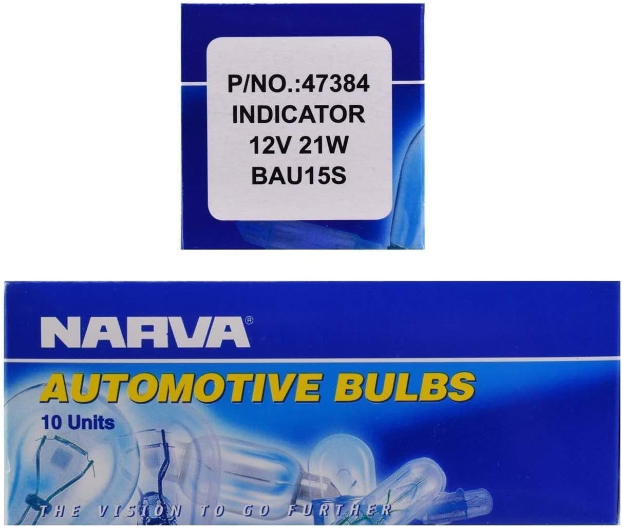 Narva 12V 21W BAU15S Stop Tail and Indicator Bulb Globe 10-Pieces Set image number 1