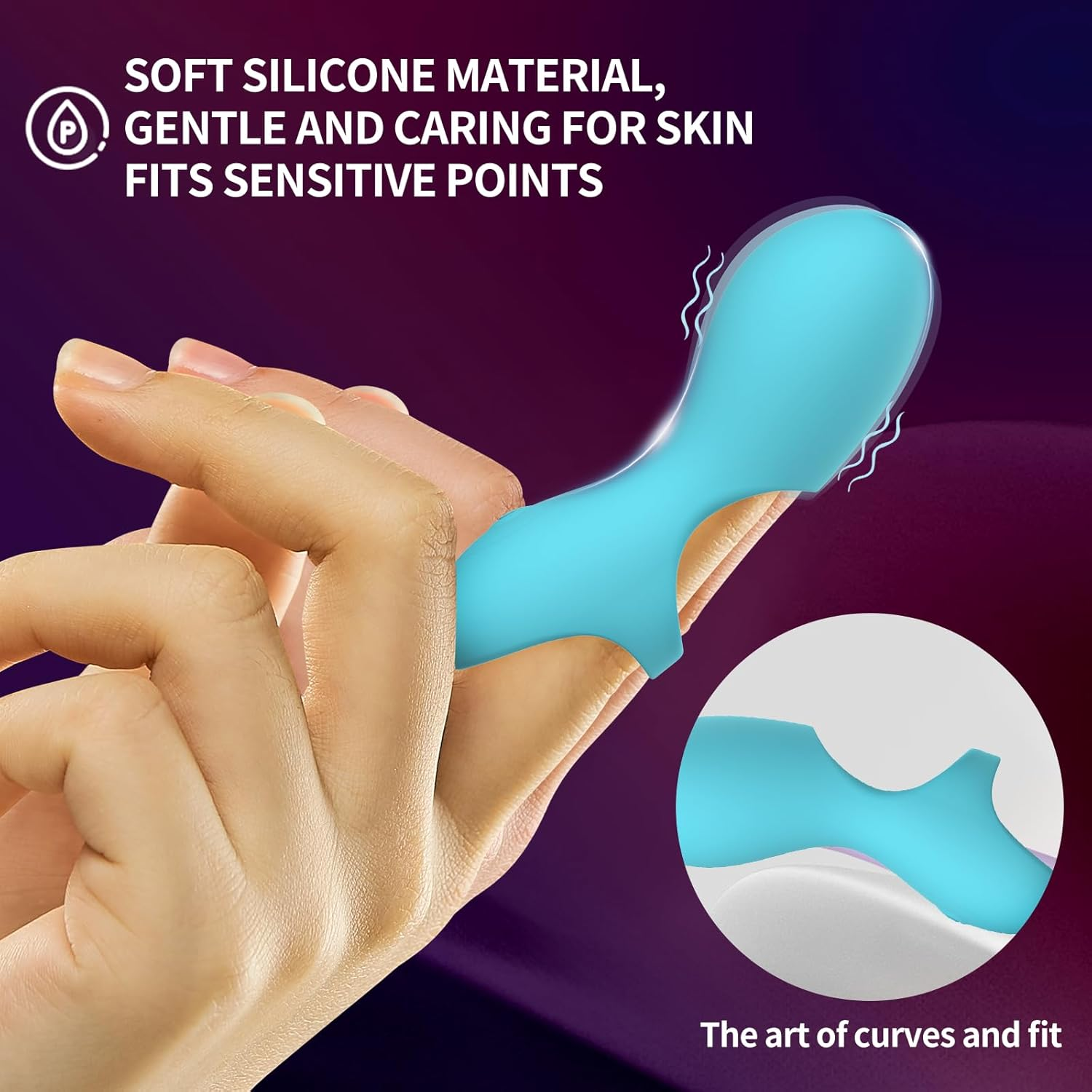 COREXPOWER Intense Finger Vibrator for Couples - Powerful Sexual Stimulation Toy for Women with Nipple and Clitoral Sensation - Sexual Pleasure Tools for Women Mini Vibrator Couples Sex Toys Blue image number 3