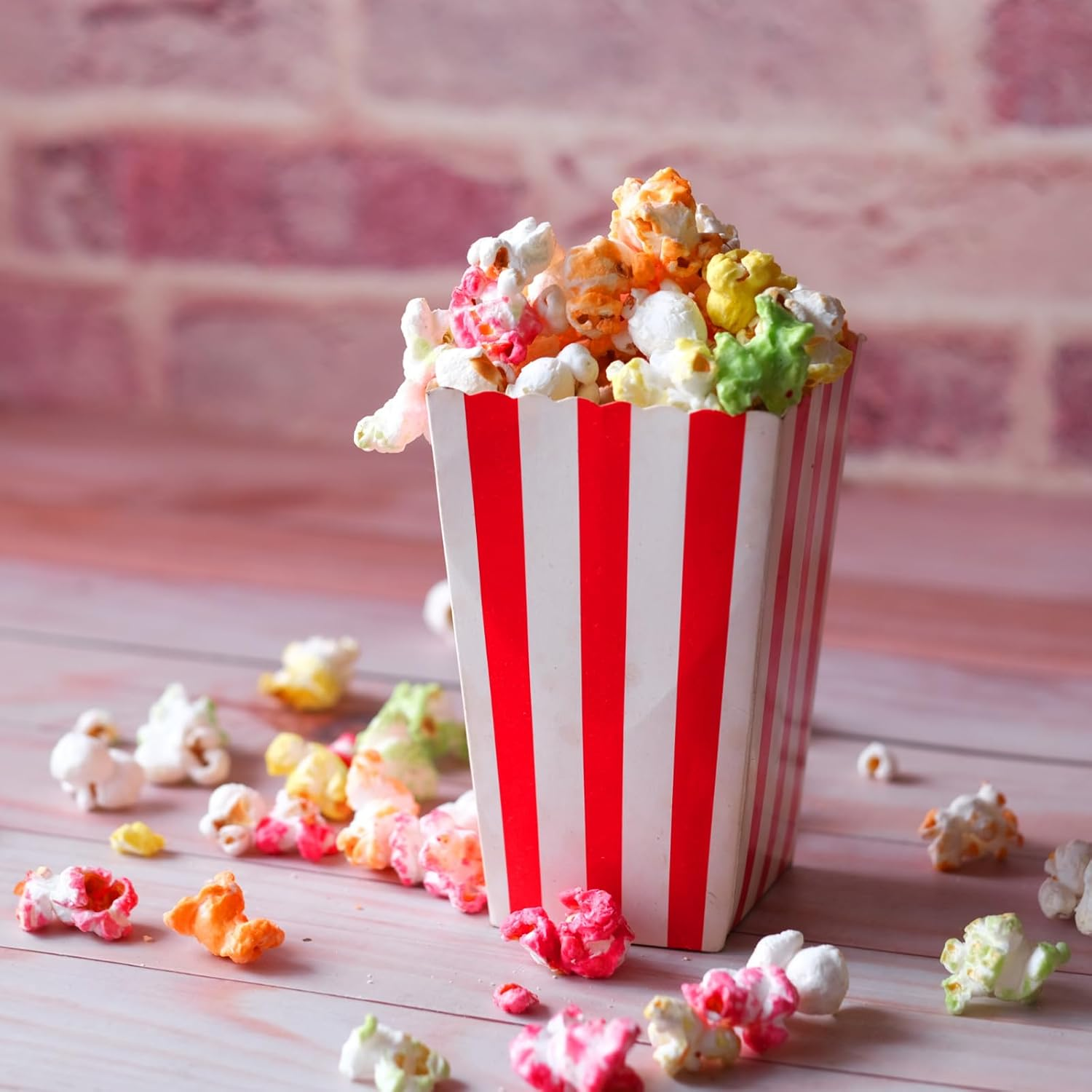 TEAONE Popcorn Boxes Bulk, 24 PCS Red Popcorn Bowl for Movie Night, Party Supplies (2 Kinds) image number 3