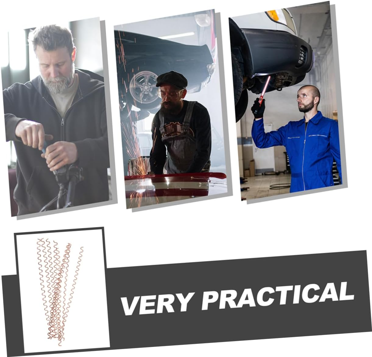 Zerodeko 50Pcs Dent Puller Tool for Auto Corrugated Welding Wires for Welding High-Speed Dent Removal Equipment Easy Use Automotive Repair Kit