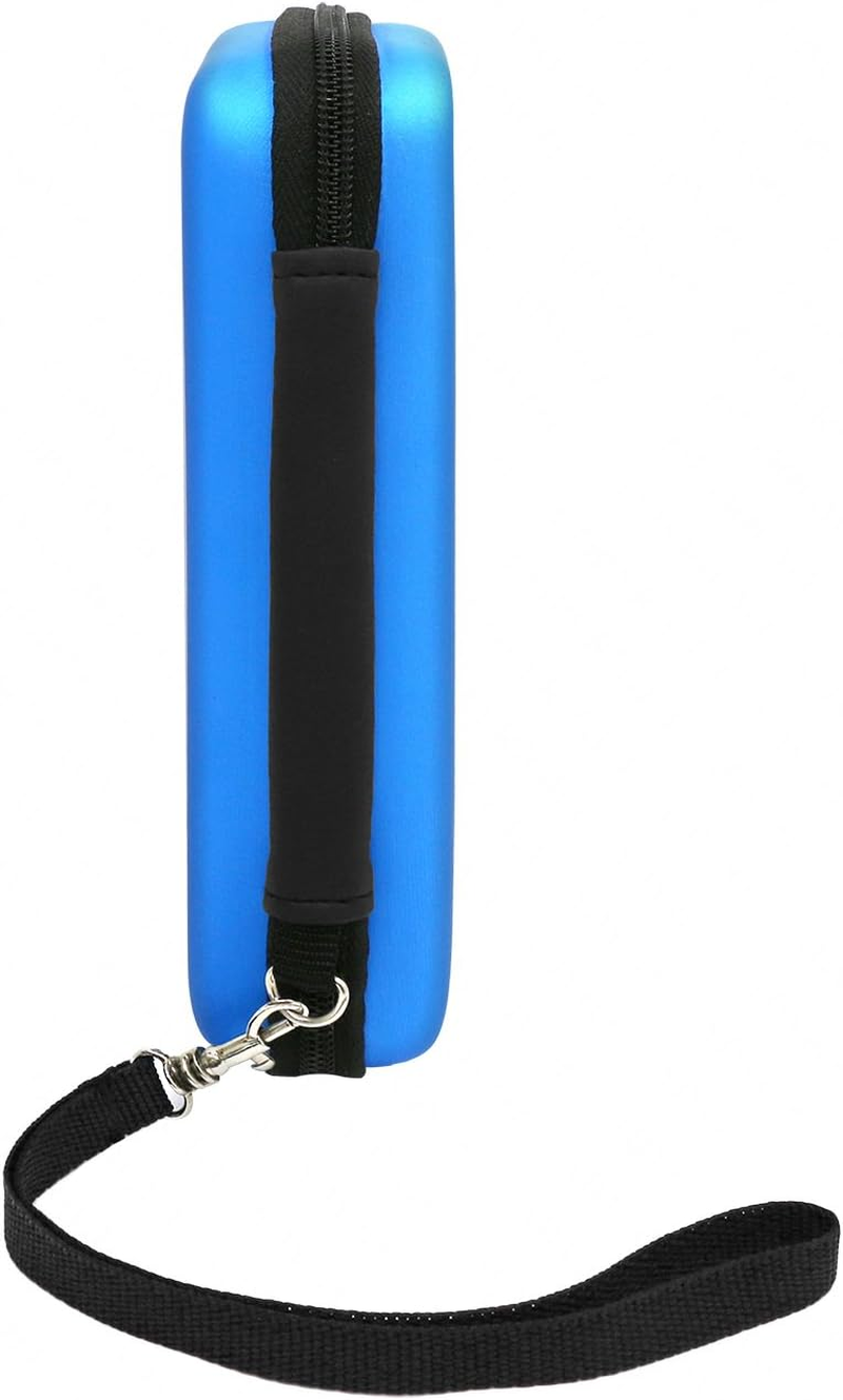 Advcer 2DS Case, EVA Waterproof Hard Shield Protective Carrying Case with Hand Wrist Strap and Double Zipper for Nintendo 2DS (Blue) - Black image number 2