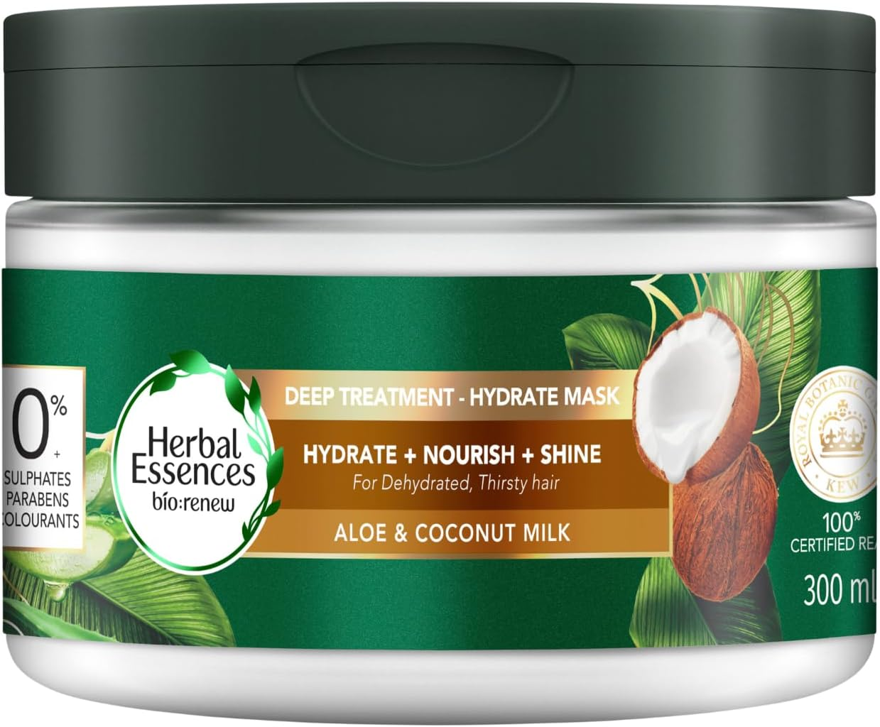 Herbal Essences Bio Renew Hair Mask Deep Hydrate Coconut Milk & Aloe 300Ml Condi image number 2