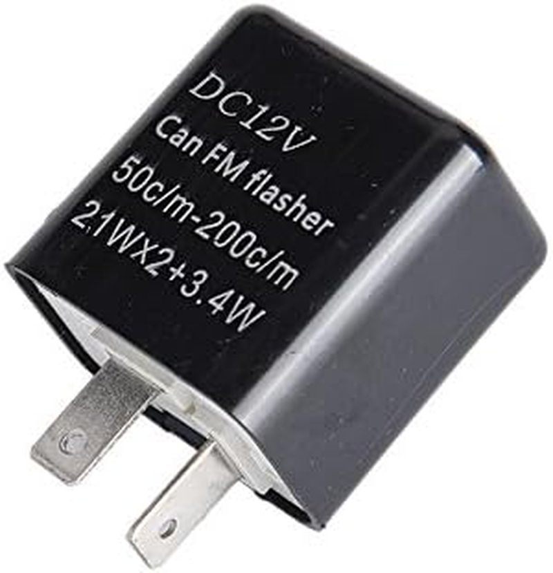 2 Pin Flasher Relay 12V Flash Adjustable Compatible LED Electronic Fix CAR Motorcycle Turn Signal & Hazard Warn Hyper Flash Relay, Direct Replacement image number 3