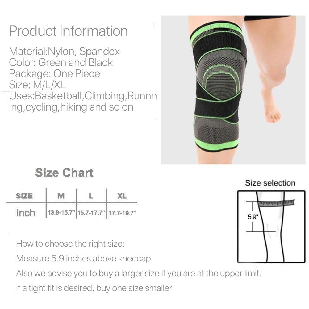 3D Weaving Compression Knee Support Sleeve Brace Breathable for Running Jogging Sports for Joint Pain and Arthritis Relief, Improved Circulation Compression(Medium) image number 4