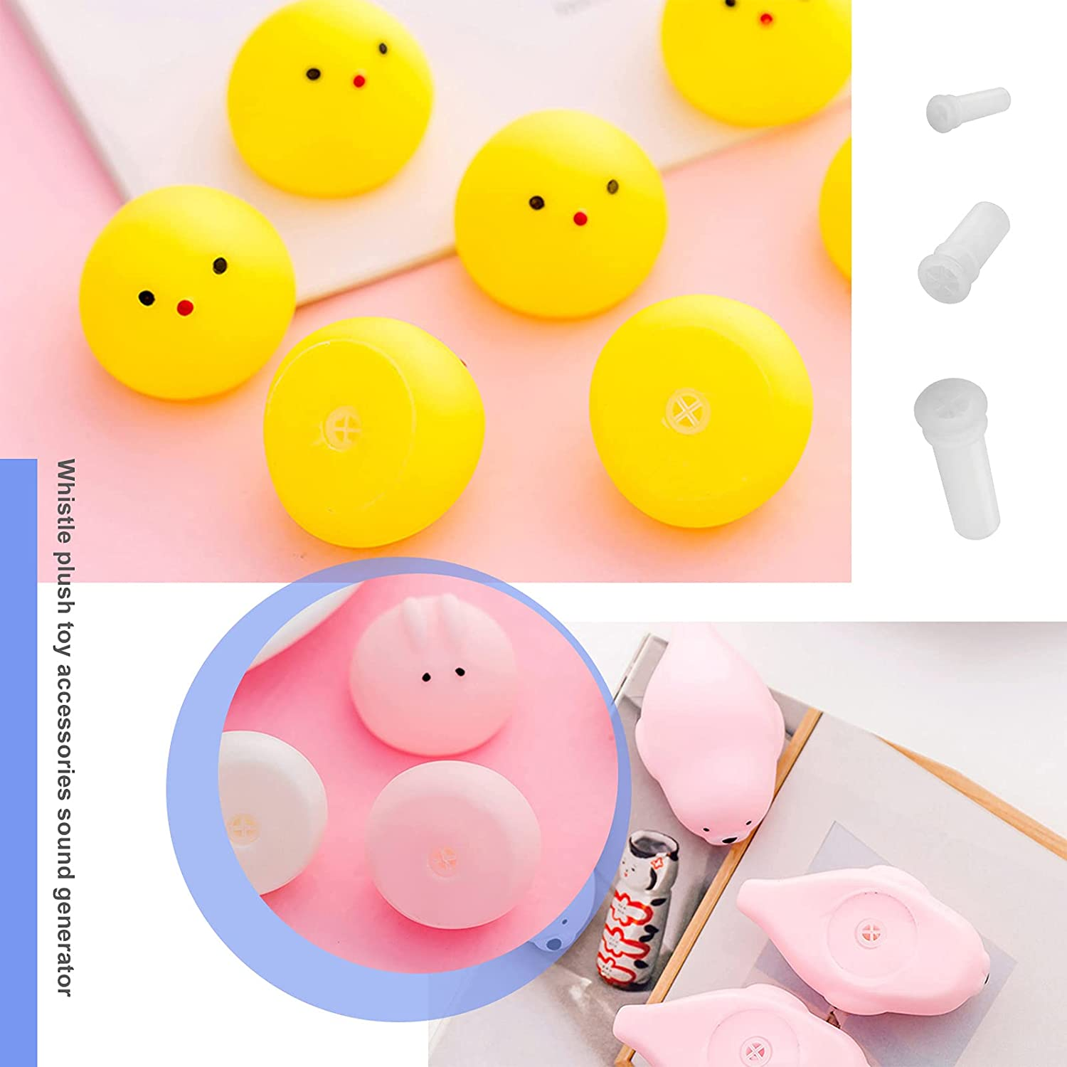 SING F LTD 150Pcs Soft Toy Replacement Squeakers Animal Safe 3 Sizes Dog Toy Squeakers image number 5